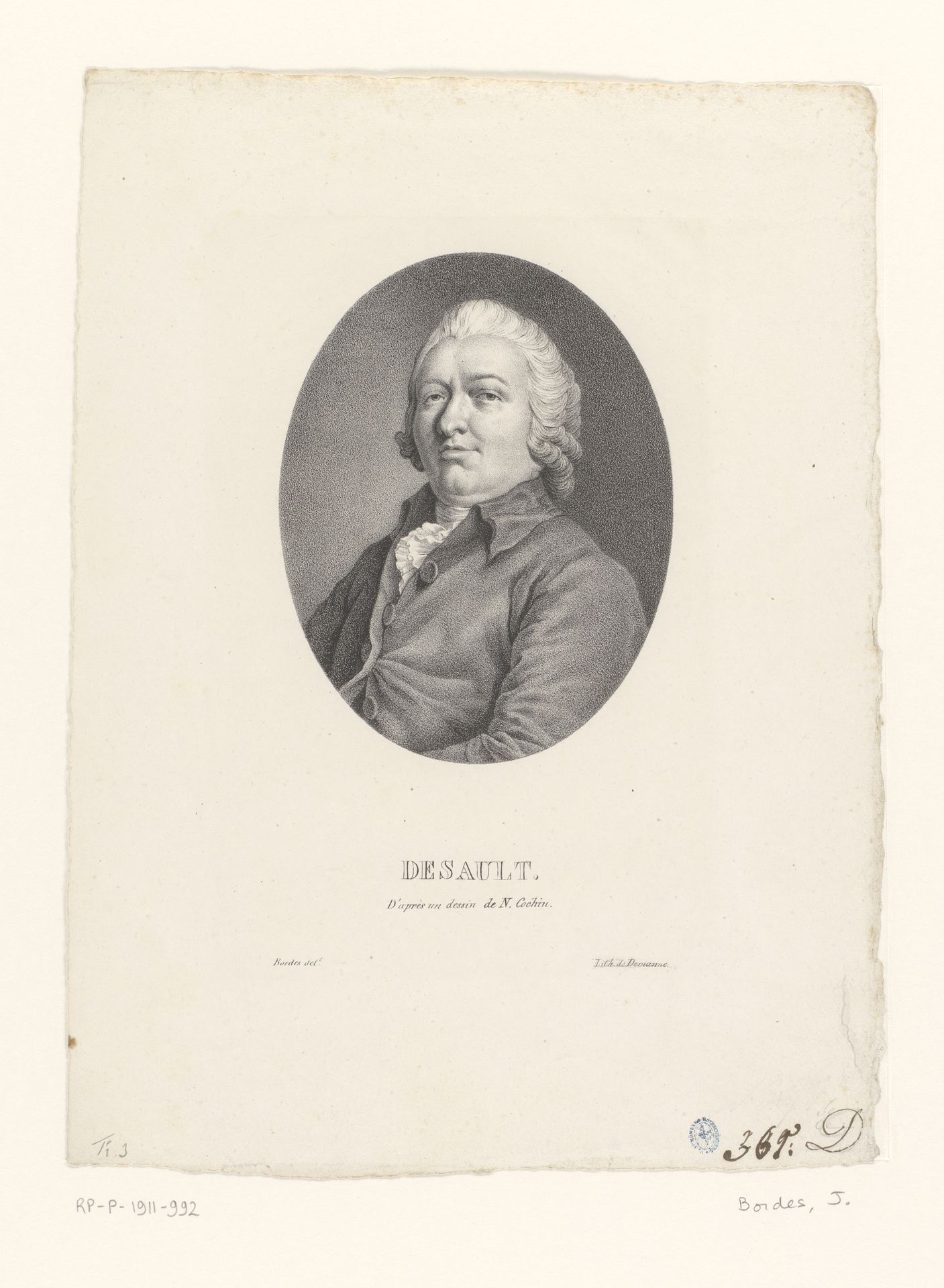 Portret van de chirurg Pierre-Joseph Desault by Joseph Bordes