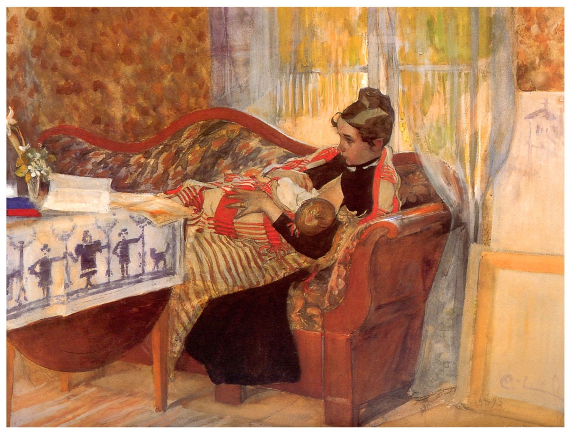 Karin and Brita by Carl Larsson