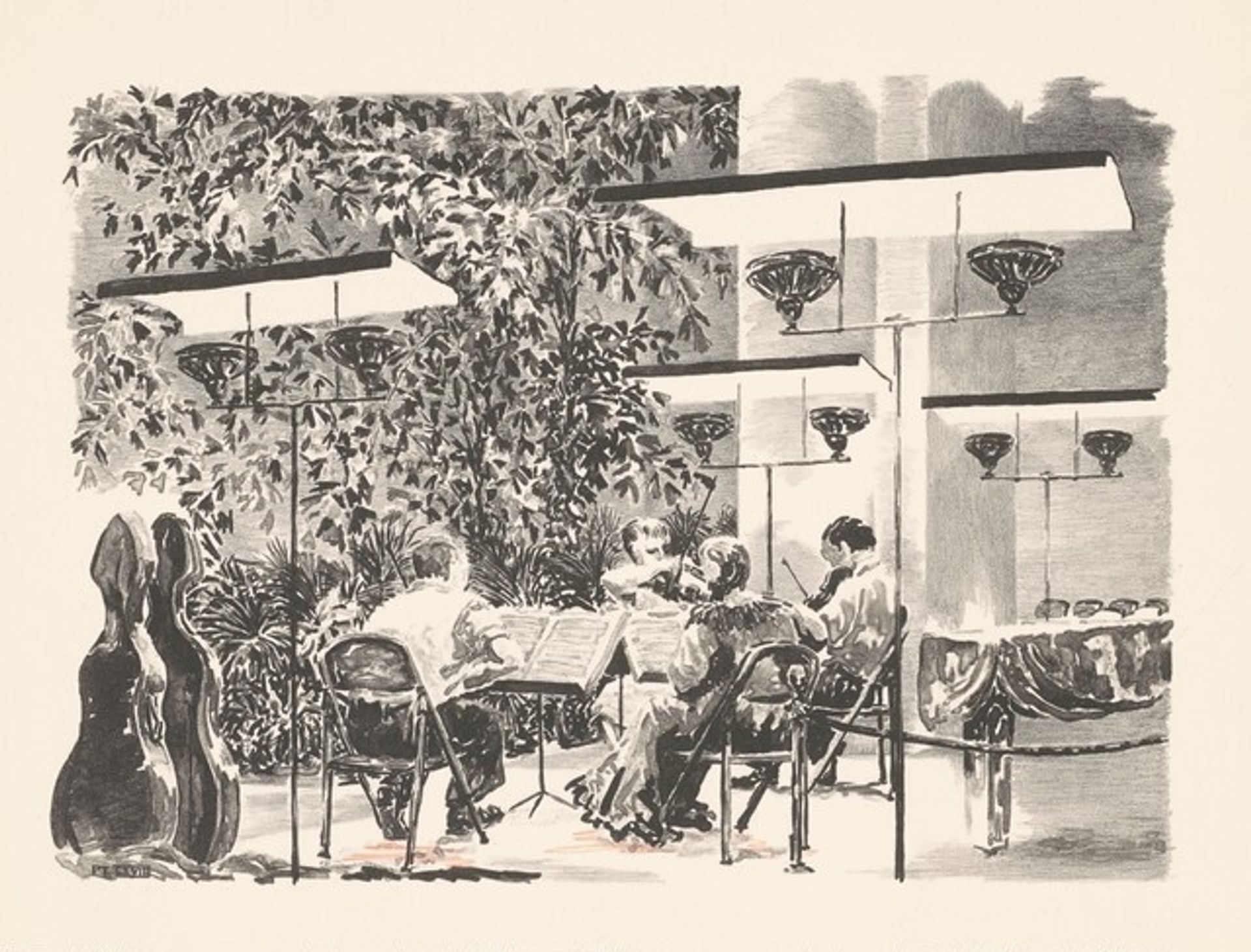 Feldman Quartet Rehearsing—National Gallery by Prentiss Taylor
