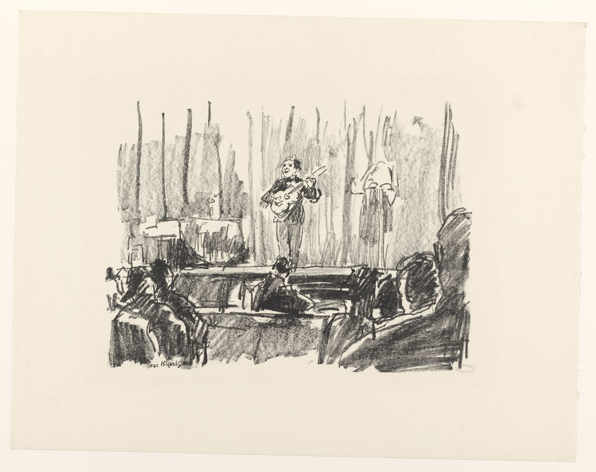 Concert met gitaarspeler by Isaac Israels
