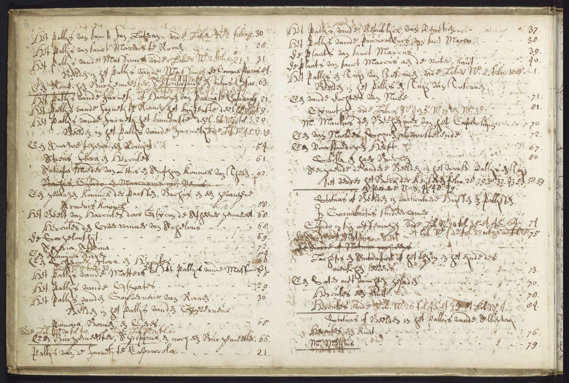 Handgeschreven inventaris by Michiel Hinloopen