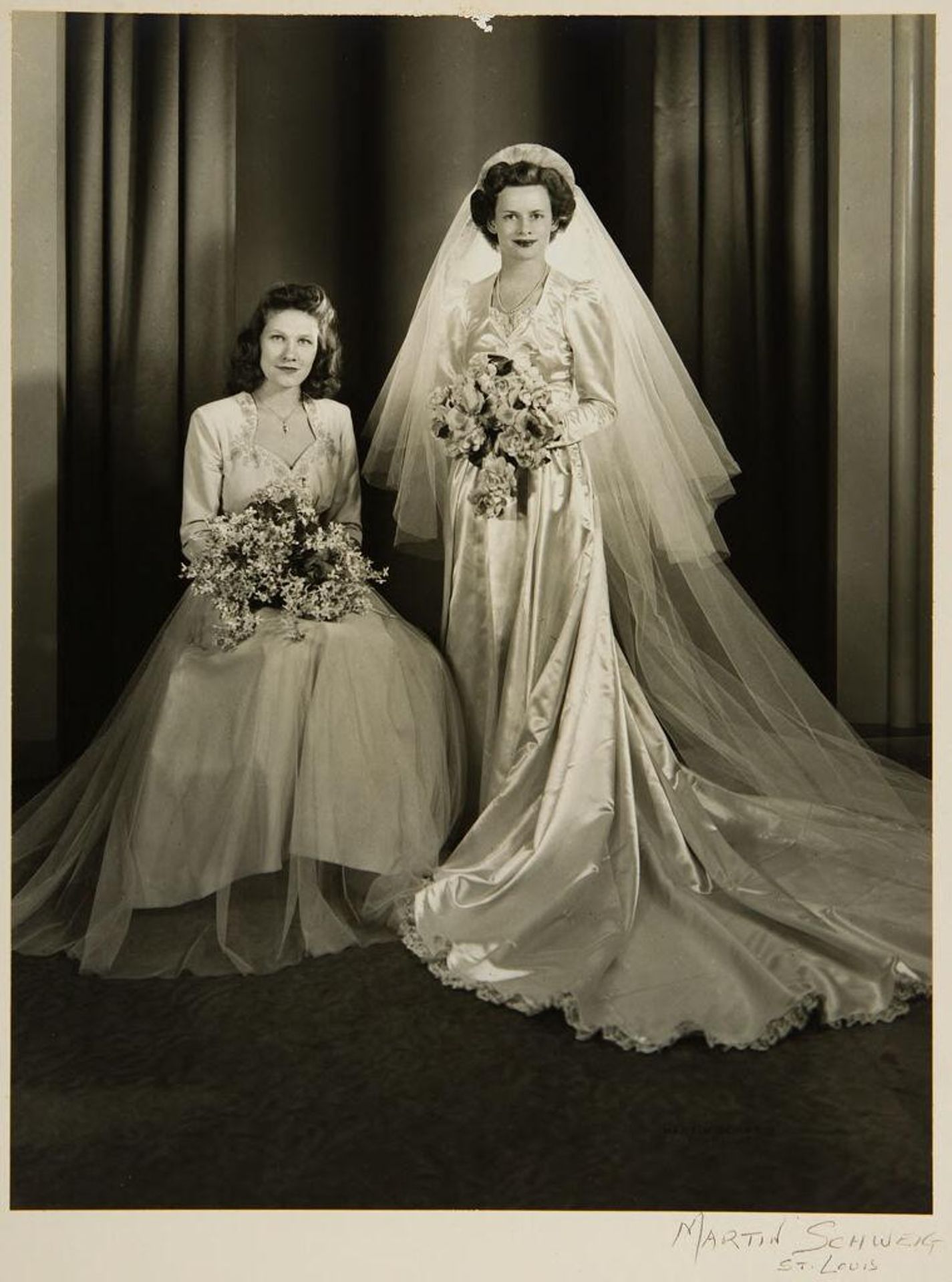 Untitled (bride and maid of honor) by Martin Schweig