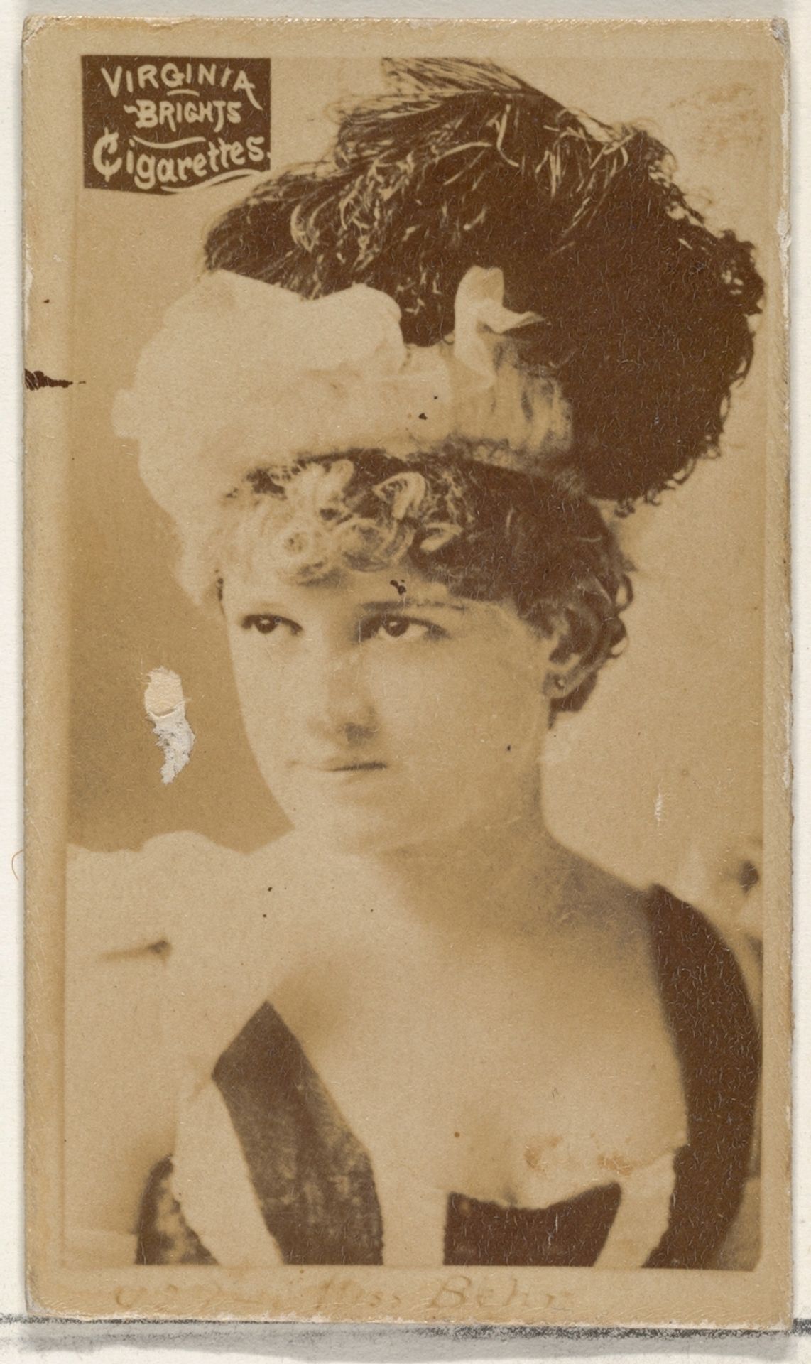 Miss Behr, from the Actors and Actresses series (N45, Type 2) for Virginia Brights Cigarettes by Allen & Ginter