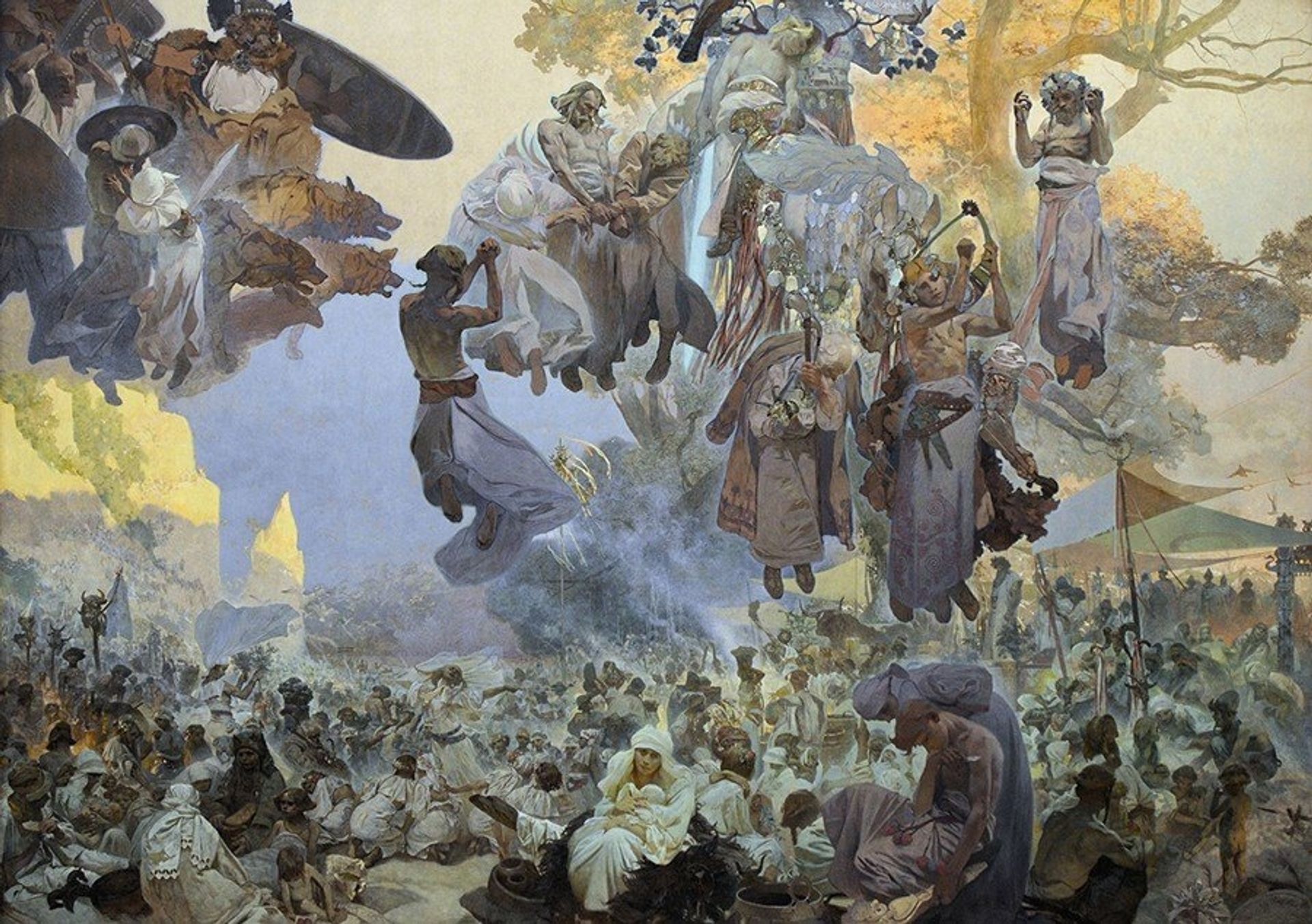 Svantovit Celebration On The Island Of Rügen by Alphonse Mucha