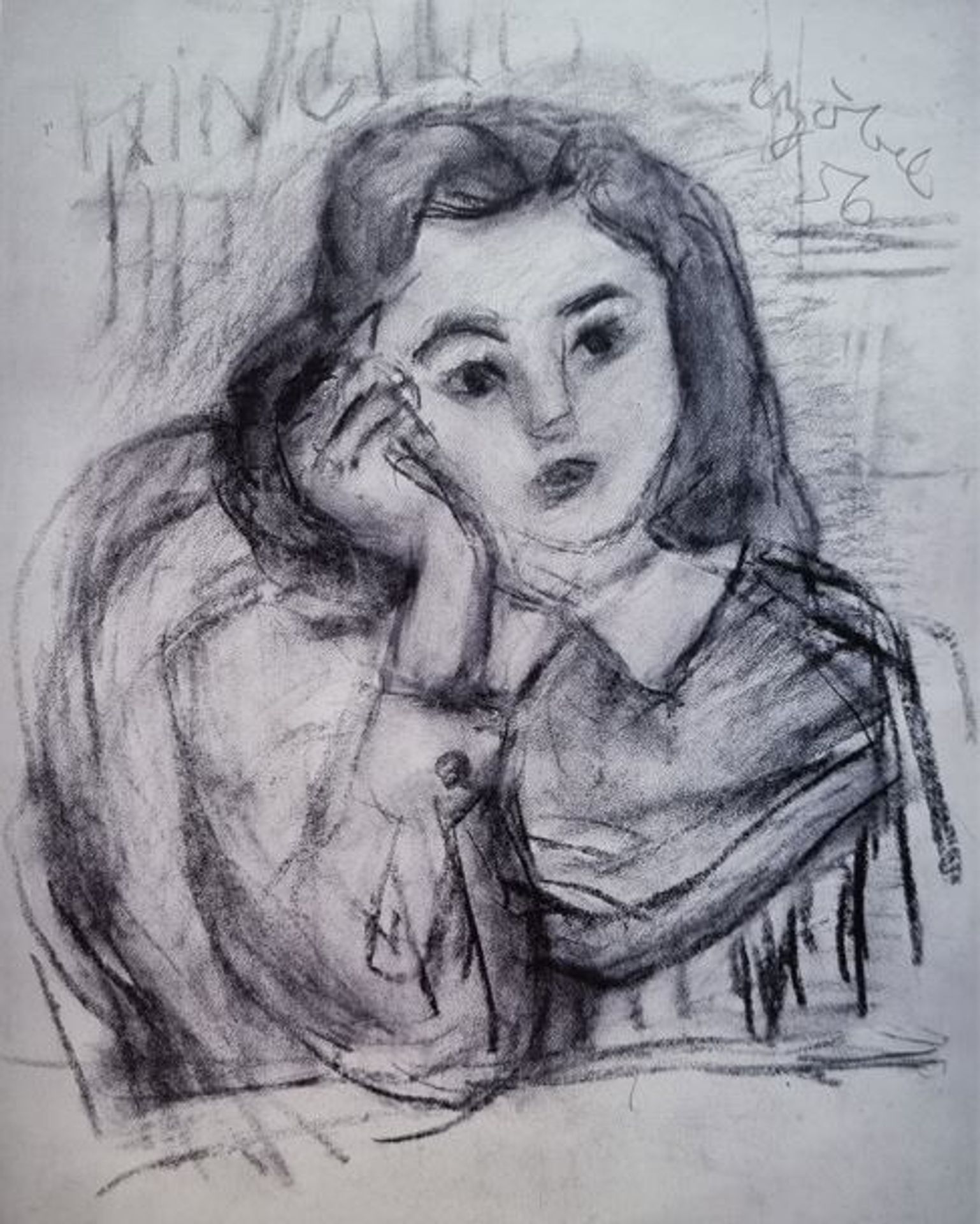 Czobel Béla Drawing 1956 by Bela Czobel