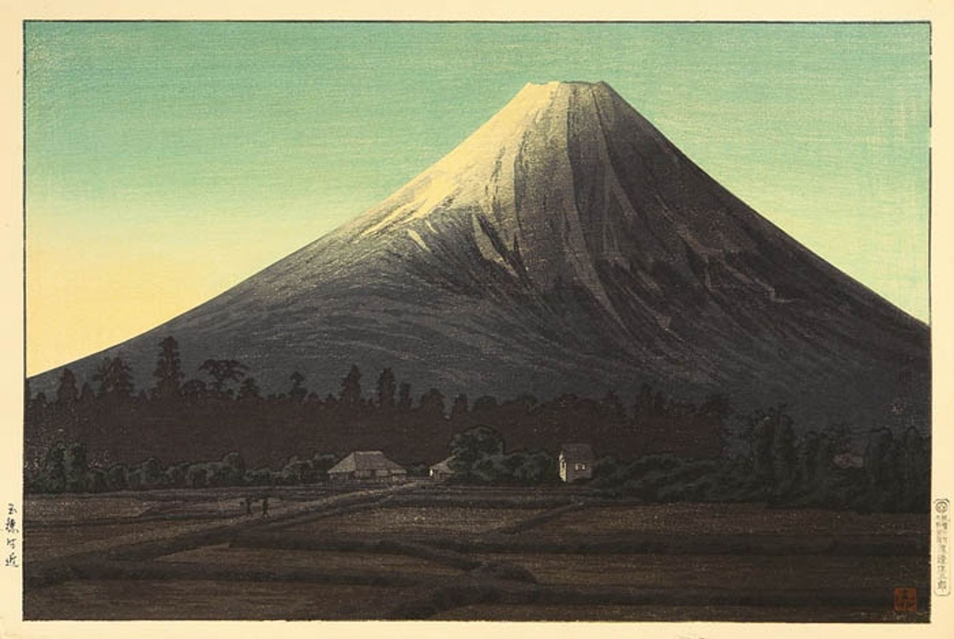 Fuji near Tamaho (green variant) by Shotei Takahashi