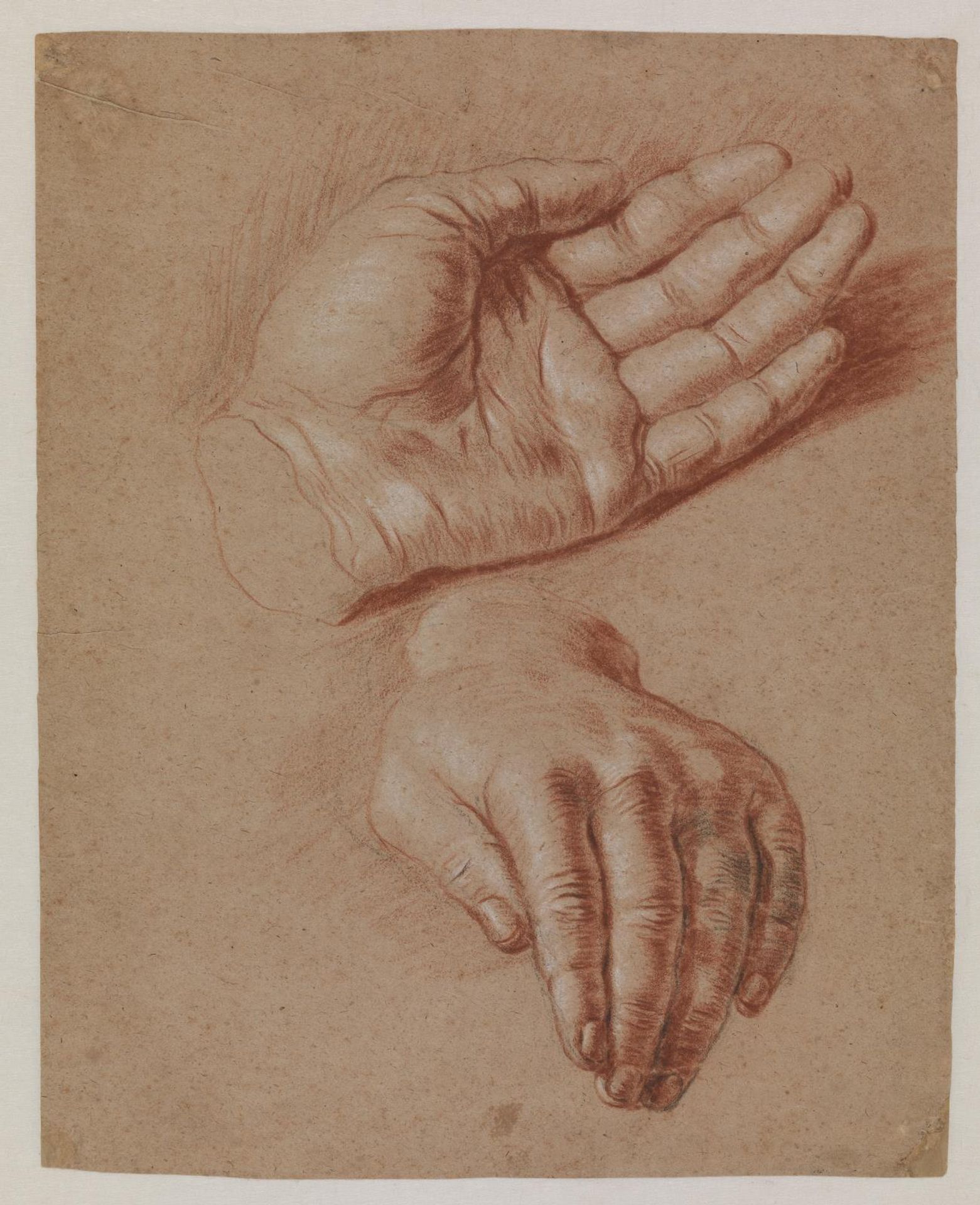 Studier af to hænder. by Mander III, Karel van