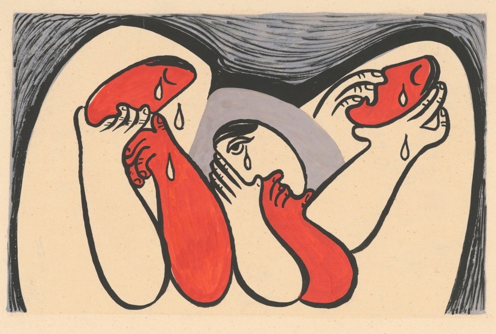 Crying women by Mikuláš Galanda