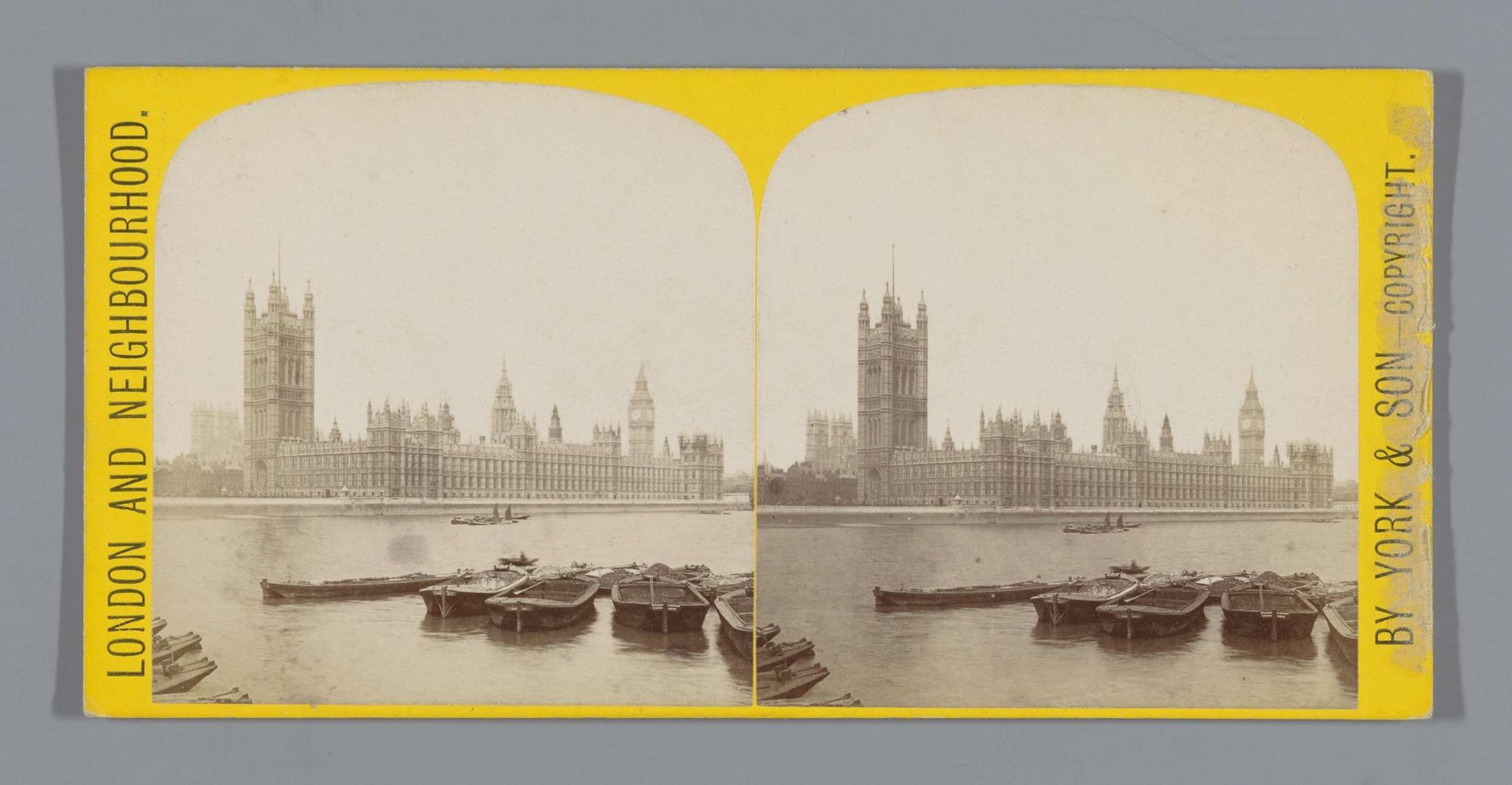 Gezicht op het Palace of Westminster, gezien vanaf de overkant van de Theems by York & Son