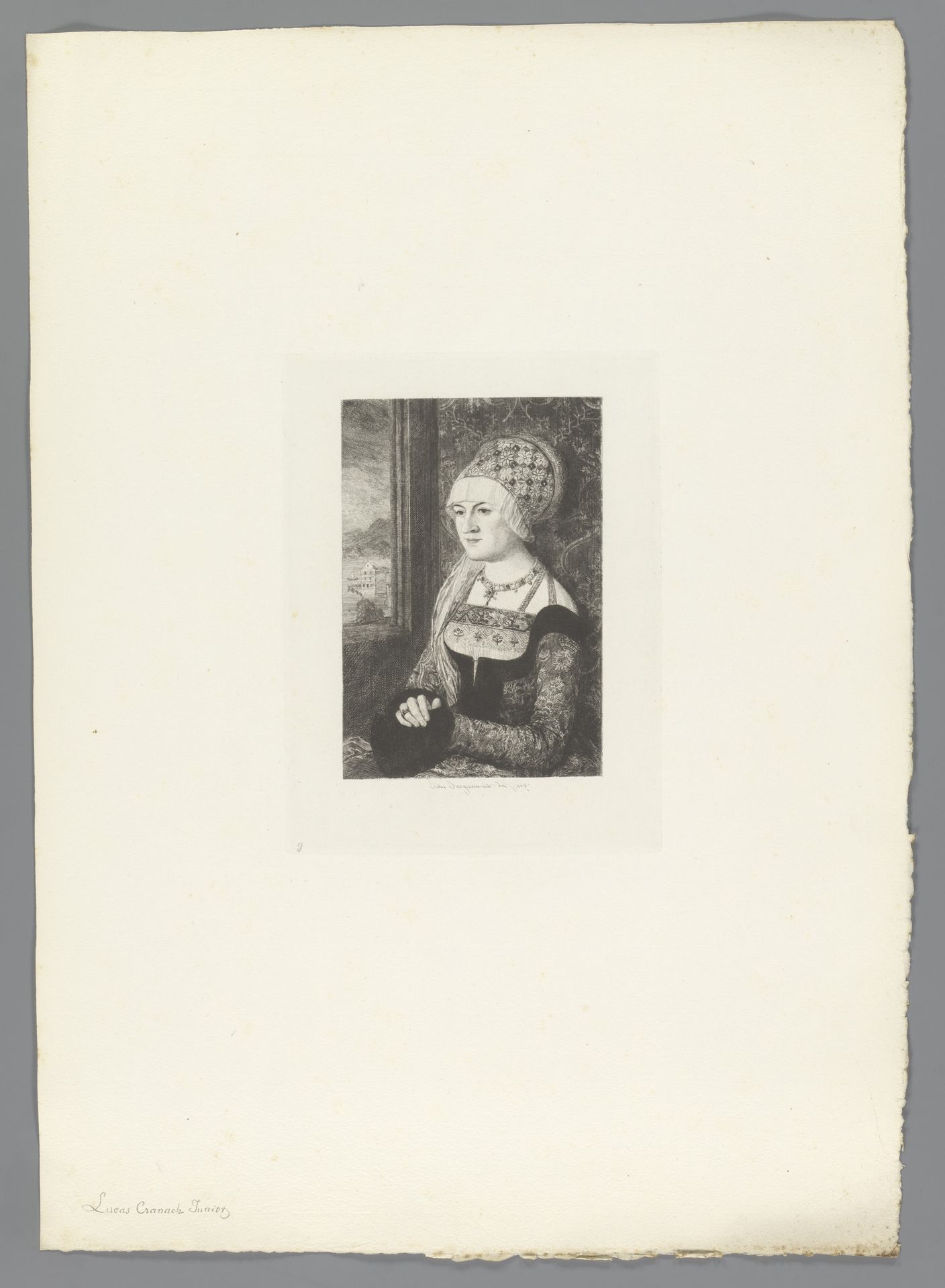Portret van een vrouw by Jules Ferdinand Jacquemart