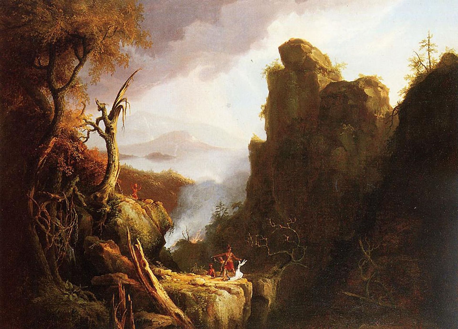 Indian Sacrifice by Thomas Cole