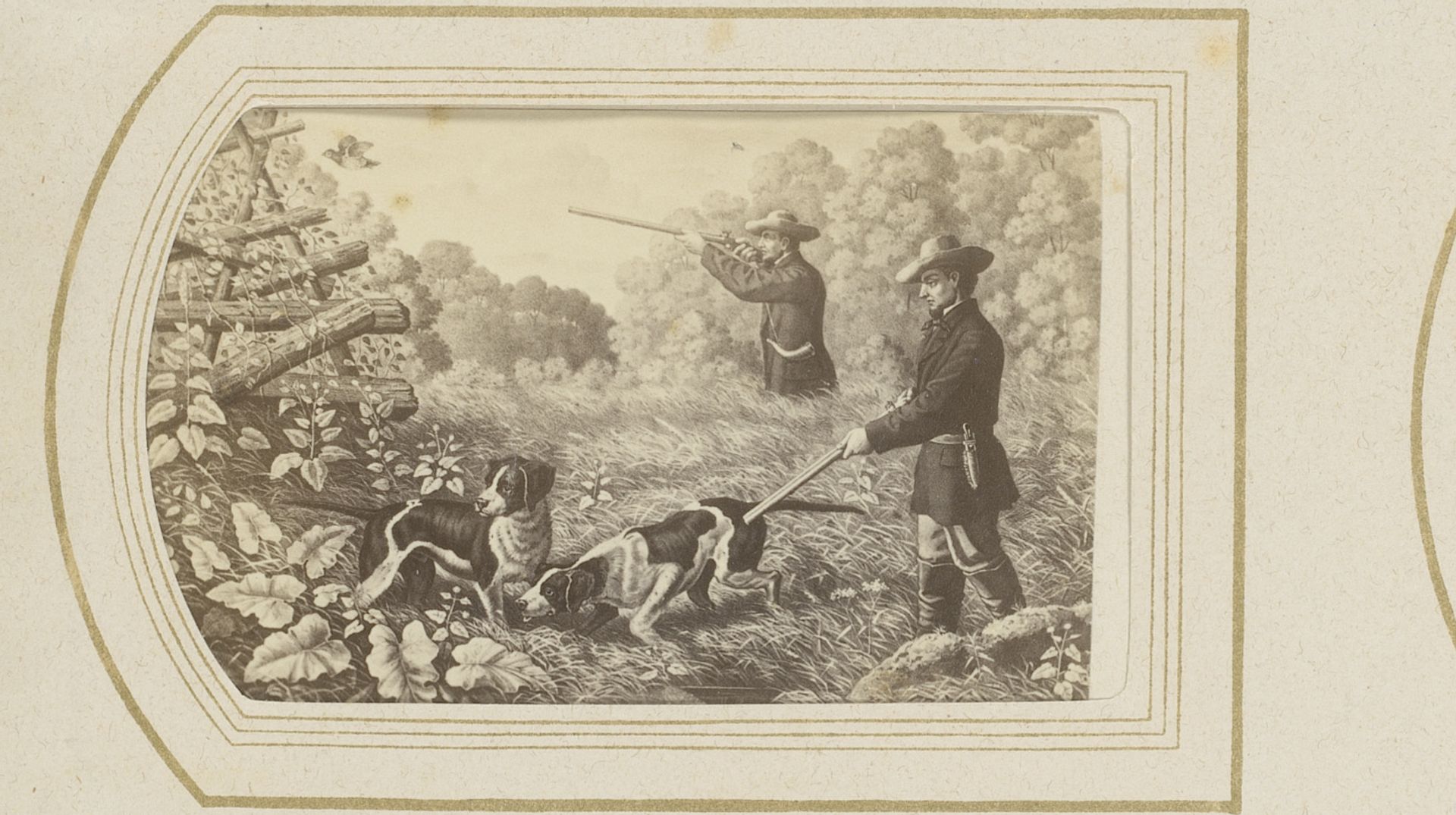 Fotoreproductie van La chasse au poule by Anonymous