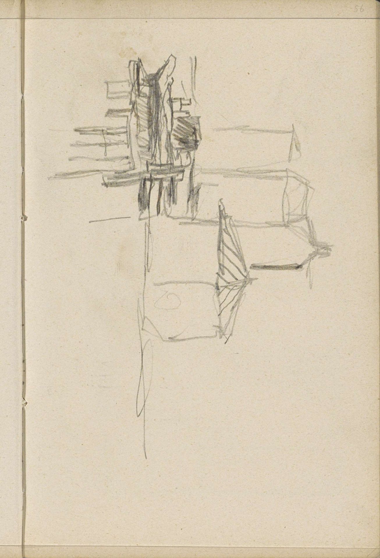Gezicht te Amsterdam, mogelijk het Damrak by George Hendrik Breitner