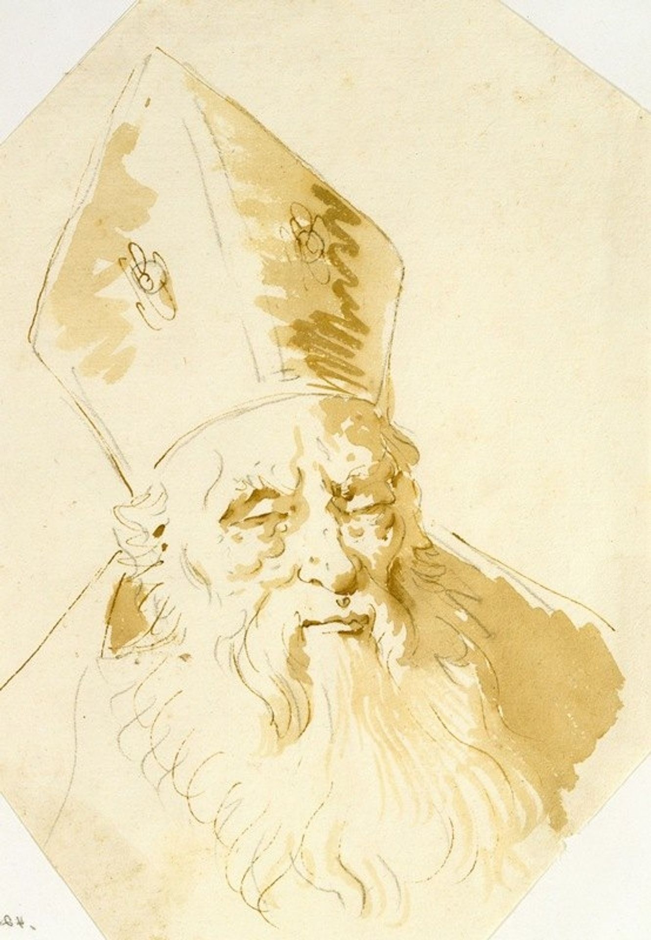 Head of a Bishop by Giovanni Battista Tiepolo