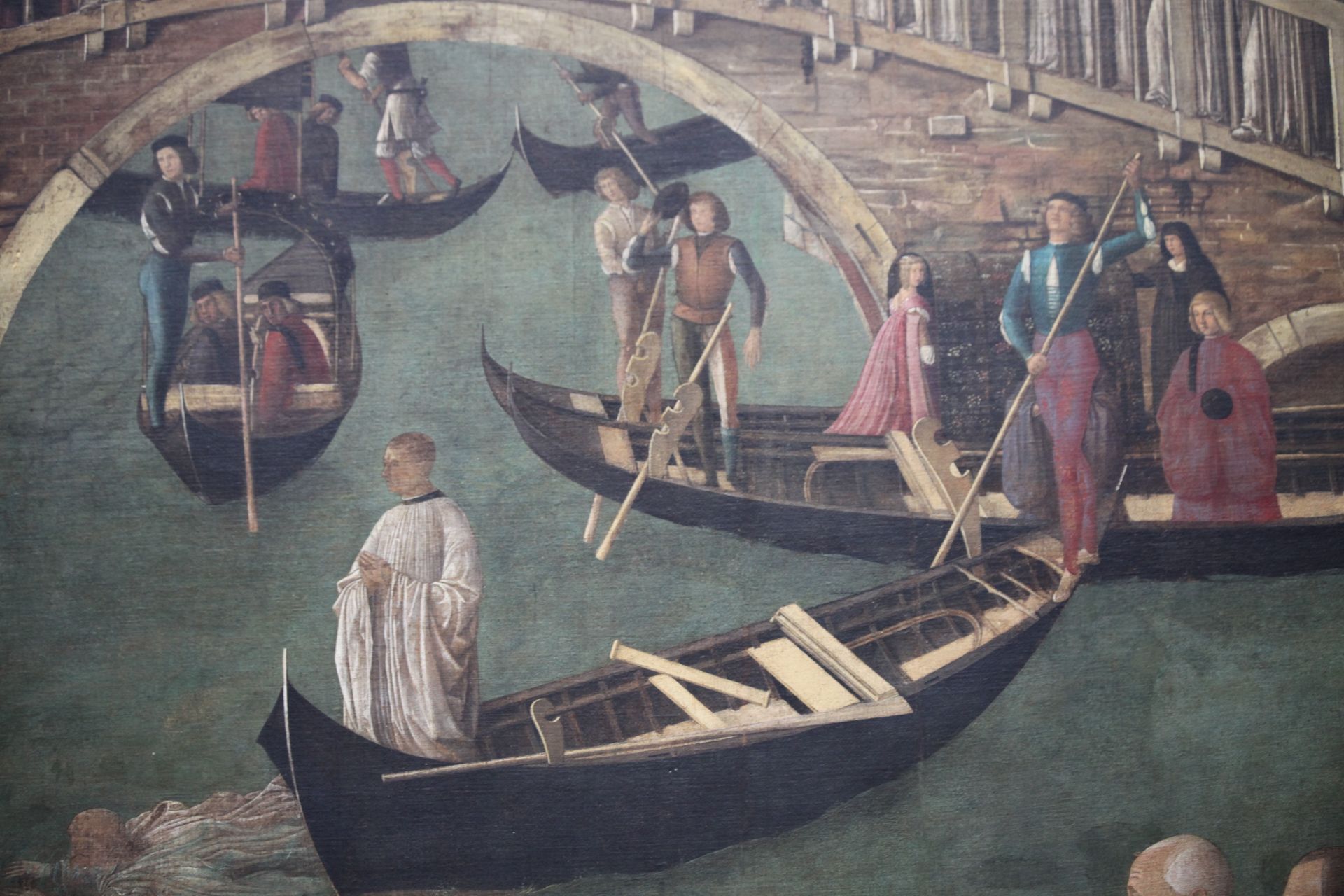 Miracle of the Cross at the Bridge of San Lorenzo (detail) by Gentile Bellini