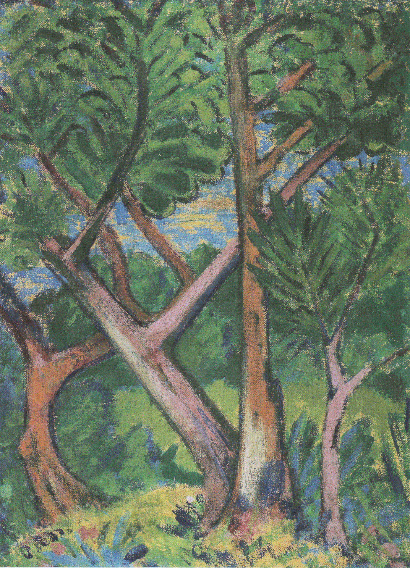 Waldlandschaft by Otto Mueller