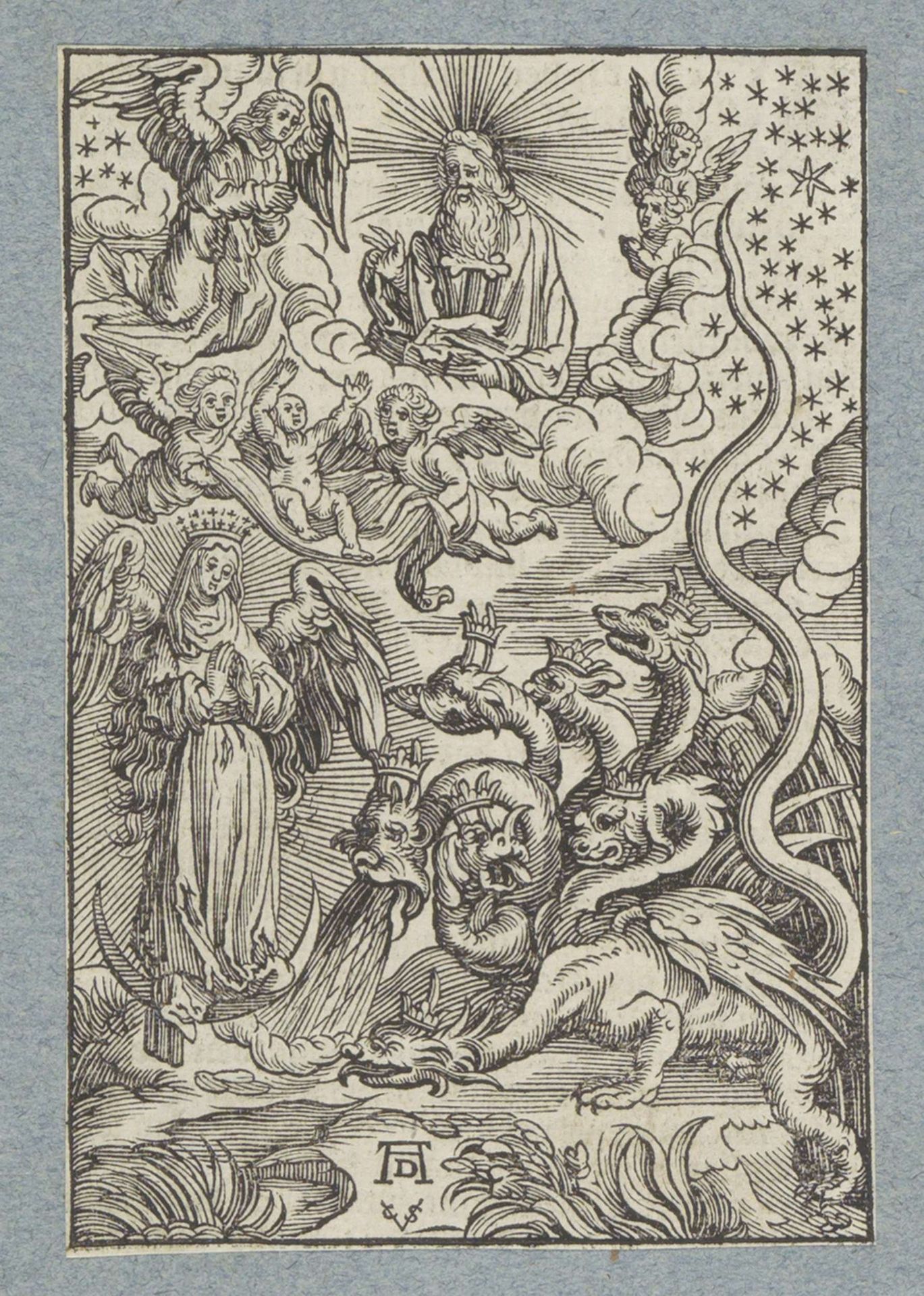 Apocalyptische vrouw en de zevenkoppige draak by Christoffel van (II) Sichem