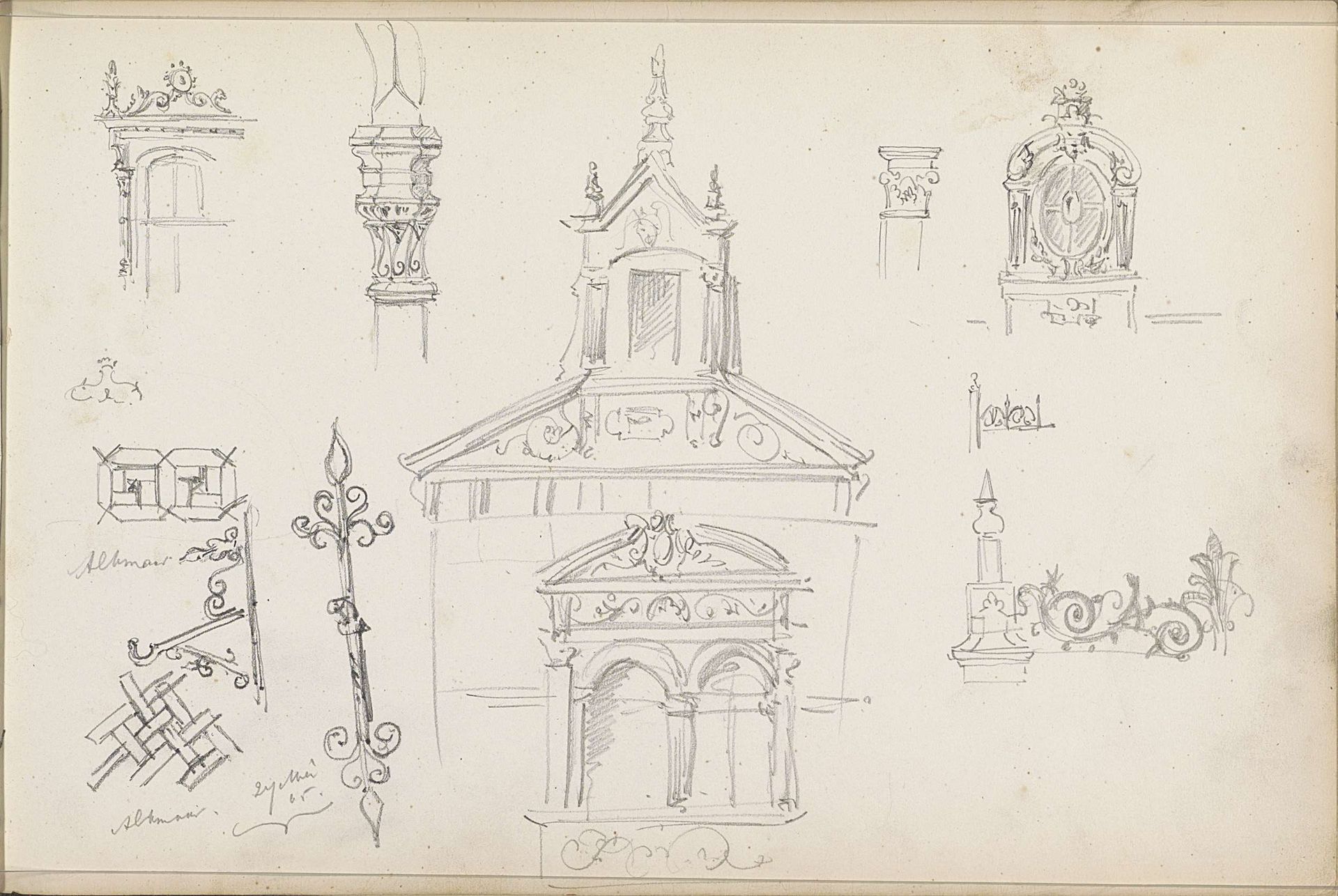 Architectonische details te Alkmaar by Isaac Gosschalk