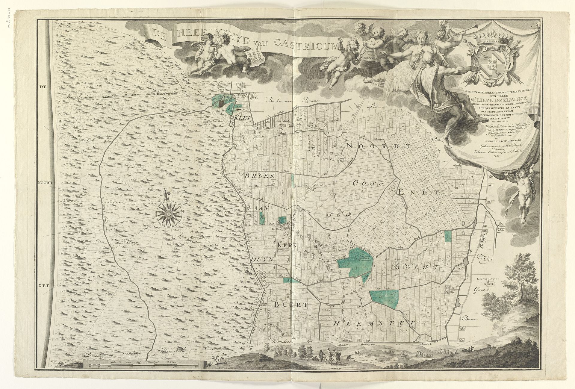 Kaart van de heerlijkheid Castricum by Jan Punt