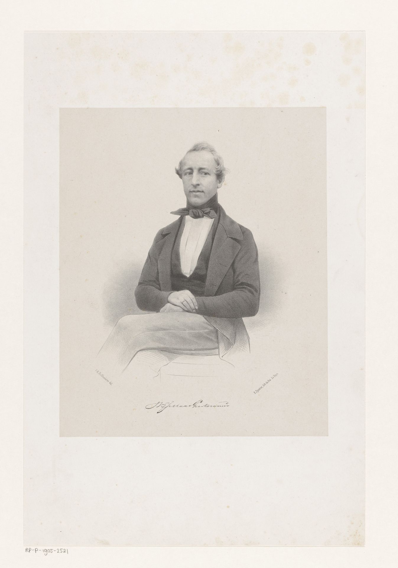 Portret van Willem Petrus Jacobus Maas Geesteranus by Johan Hendrik Hoffmeister