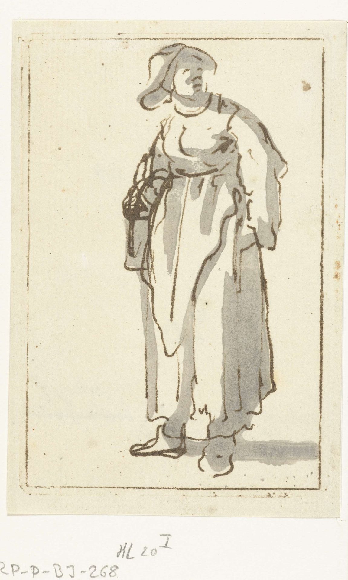 Staande boerin by Ernst Willem Jan Bagelaar