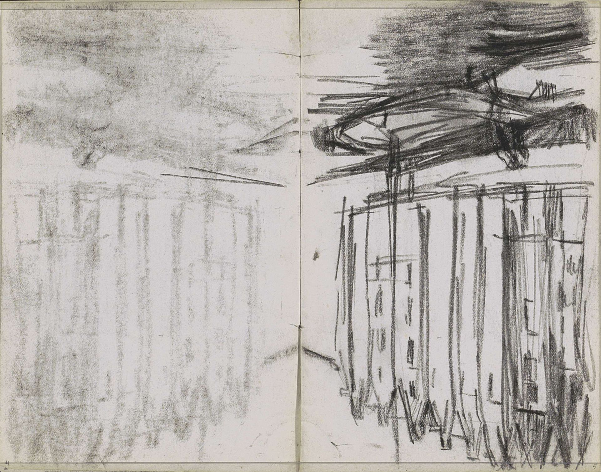 Boot in een gracht, mogelijk in Amsterdam by Isaac Israels