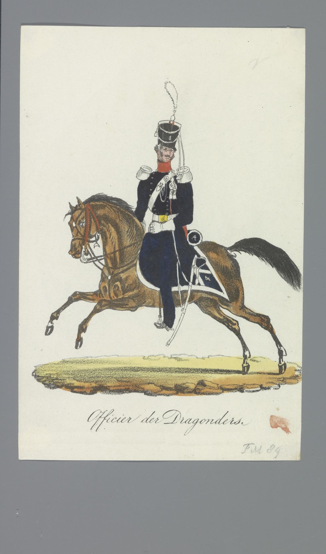 Officier der Dragonders by Albertus Verhoesen