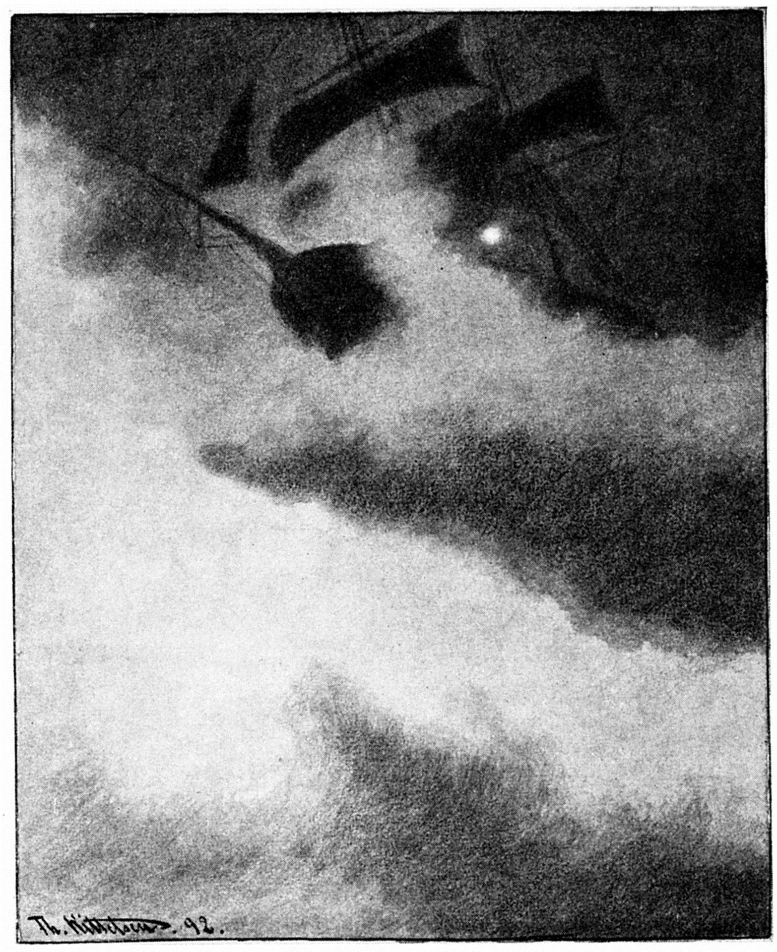 Uvaersnatt Utfor Skomvaer Fyr En by Theodor Severin Kittelsen