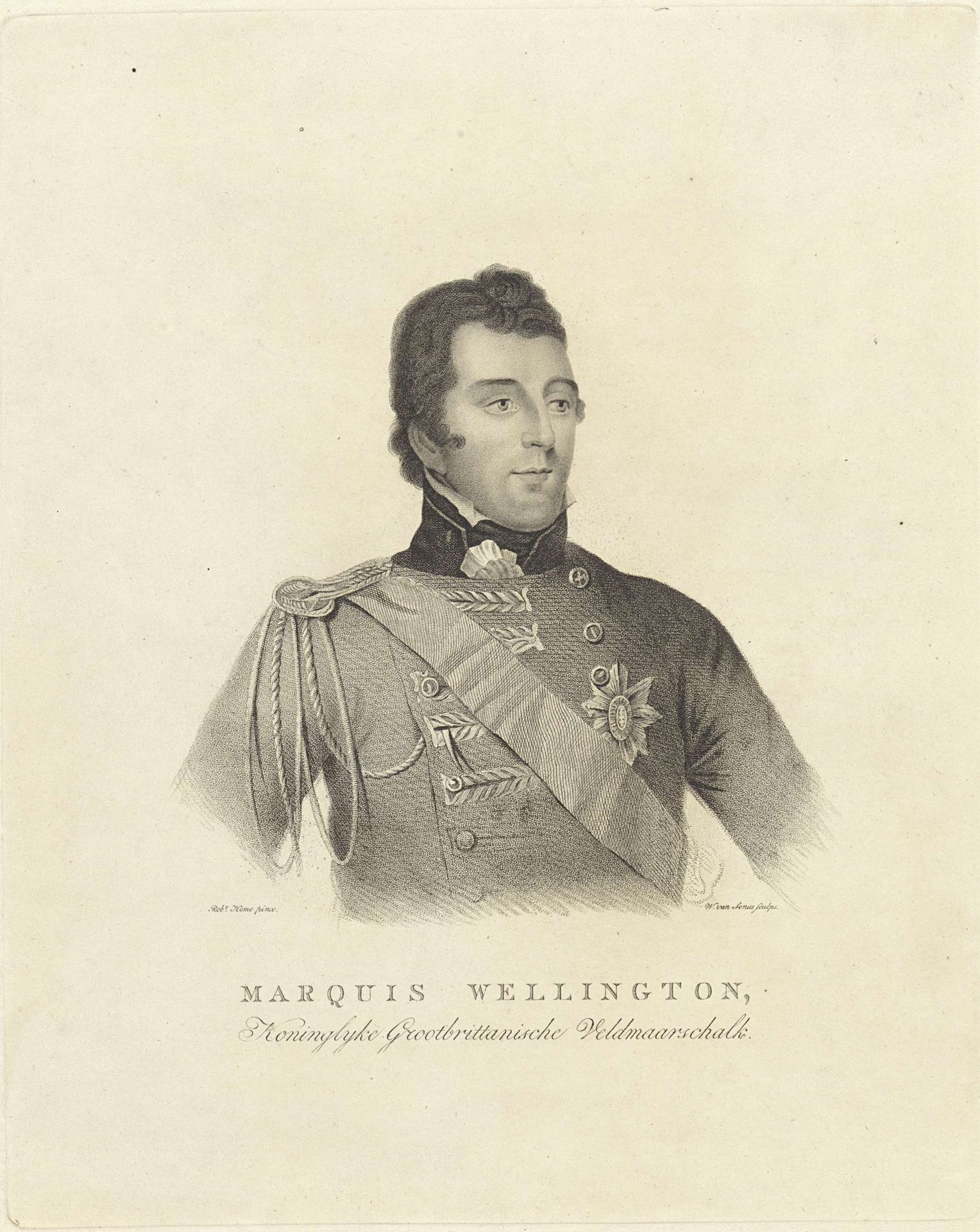 Portret van Arthur Wellesley, markies van Wellington by Willem van Senus