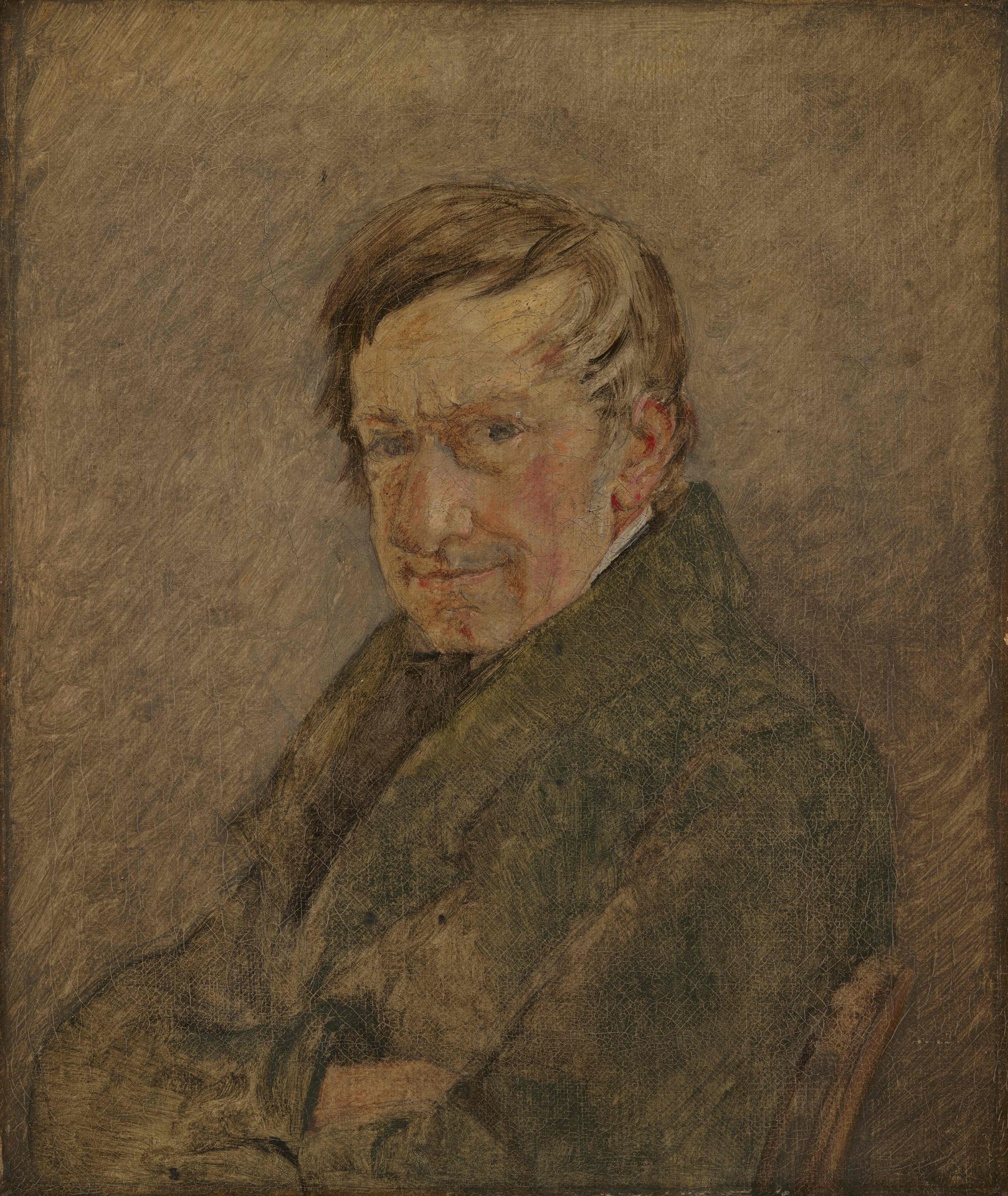 Portrait of the Animal Painter C.D. Gebauer by Christen Købke