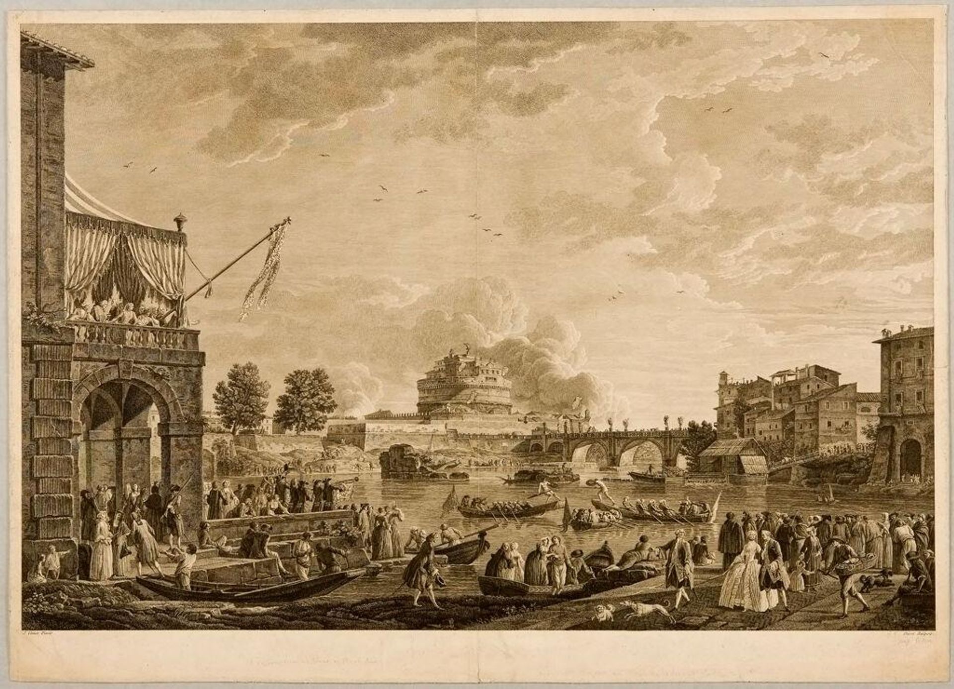 Festival on the Tiber by Pierre Jean Duret