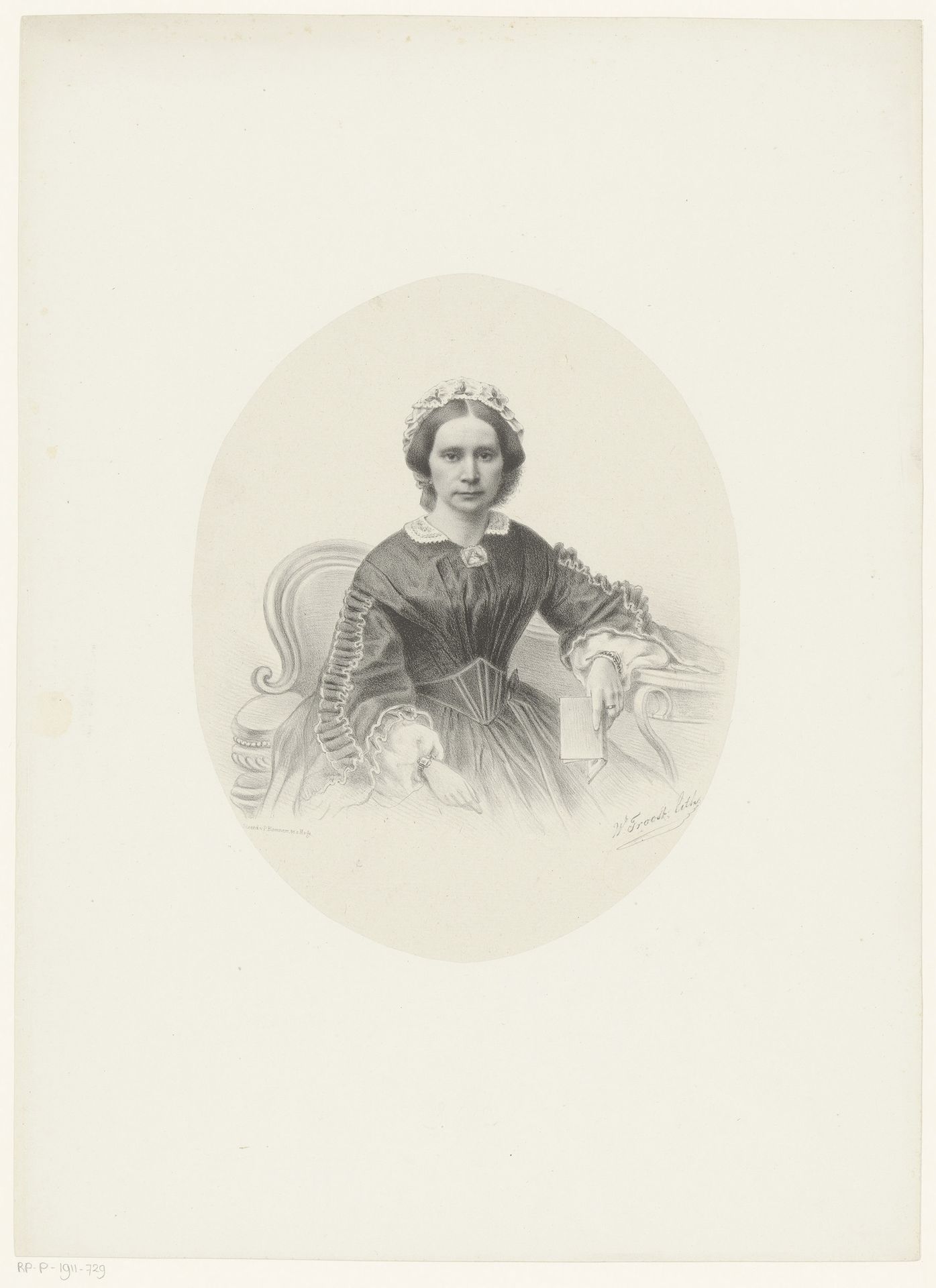 Portret van onbekende vrouw by Willem (II) Troost