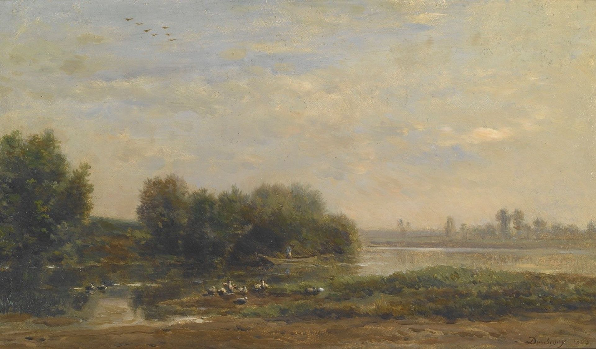 On the Oise by Charles François Daubigny