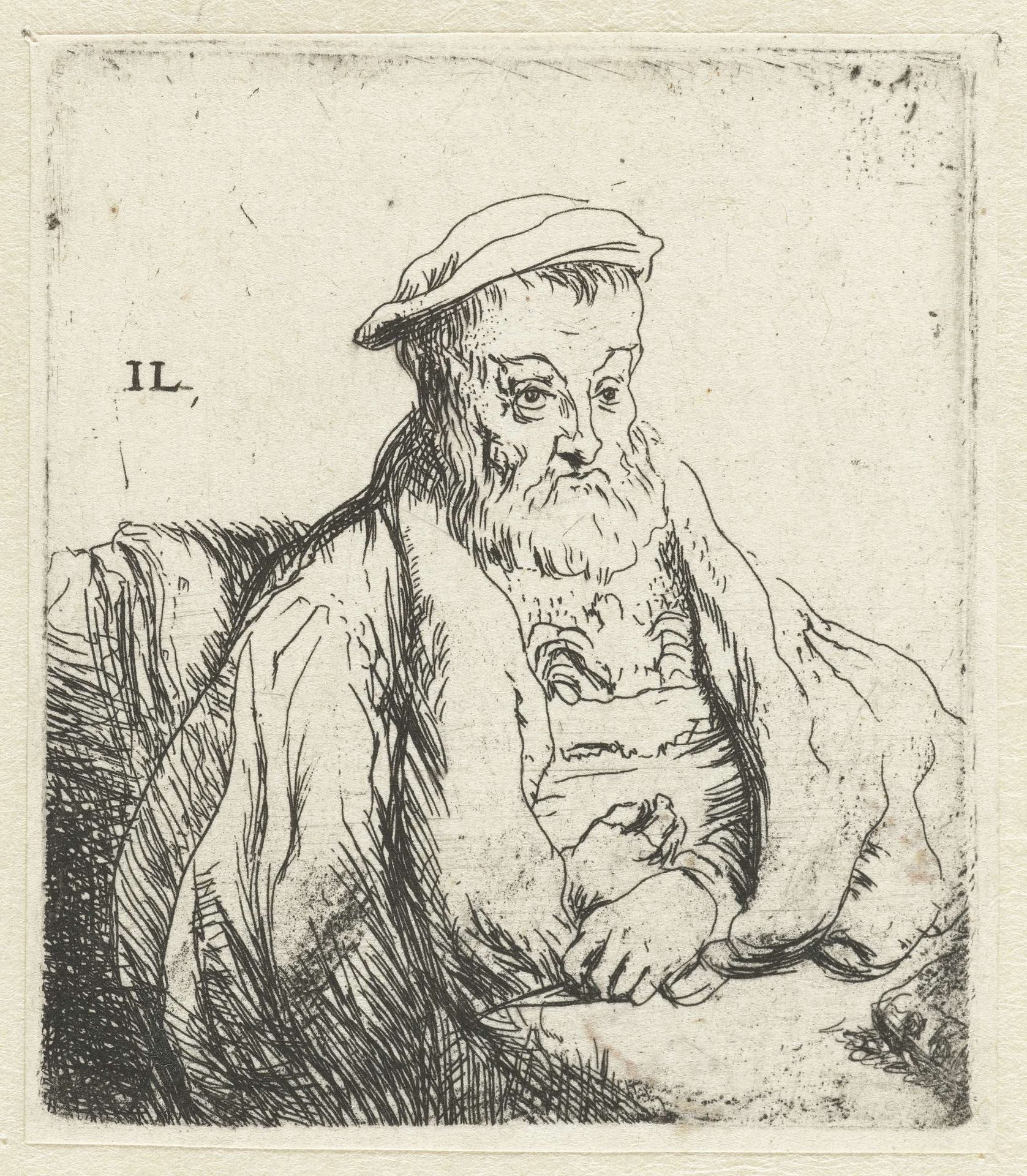 Zittende oude man by Jan Lievens
