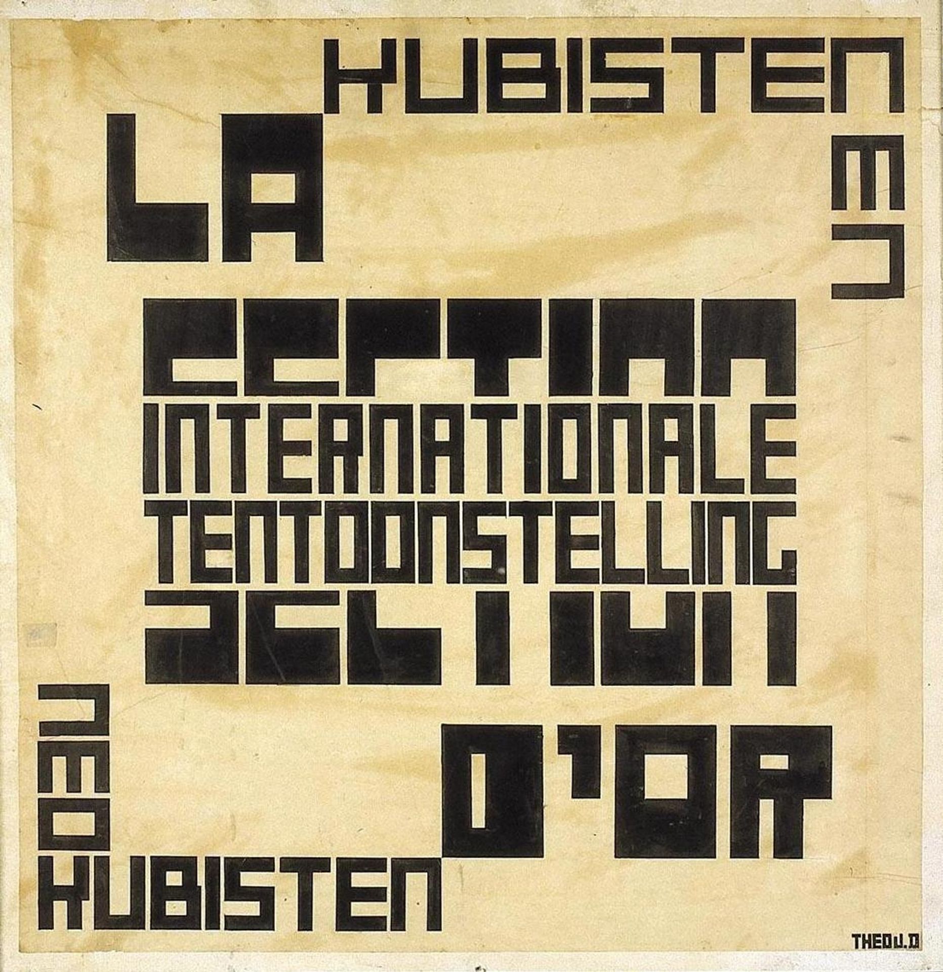 Design for an exhibition poster for "La Section d'Or" by Theo van Doesburg