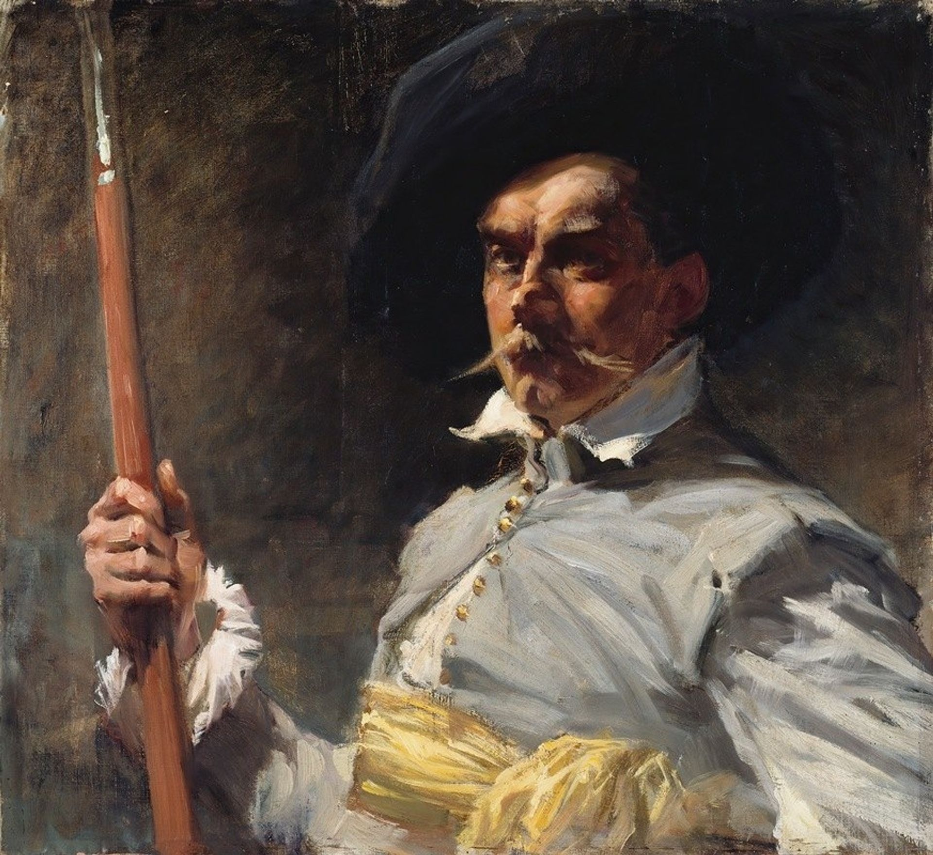 Self-Portrait in 17th Century Costume by Albert Edelfelt