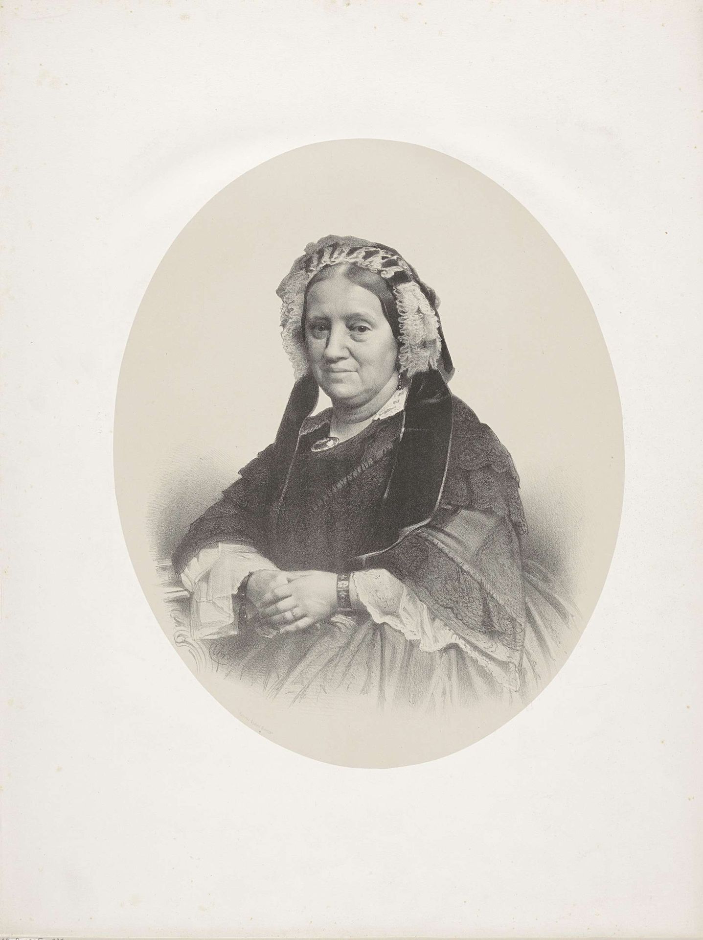 Portret van Elisabeth Maria Magdalena van Groen Prinsterer- van der Hoop by Wilhelmus Cornelis Chimaer van Oudendorp