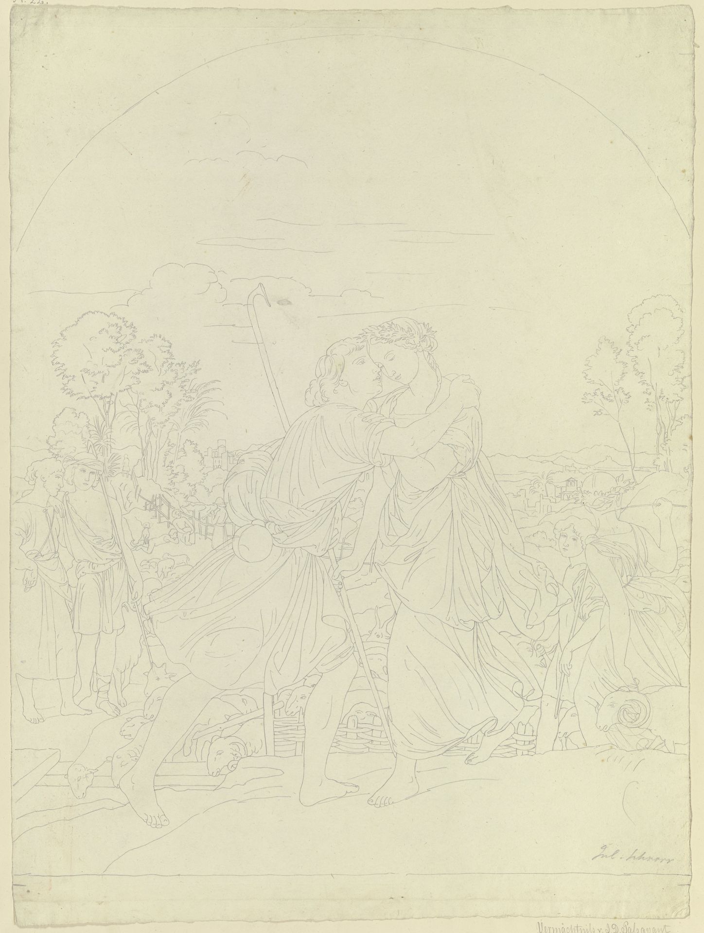 Jacob and Rachel by Julius Schnorr von Carolsfeld
