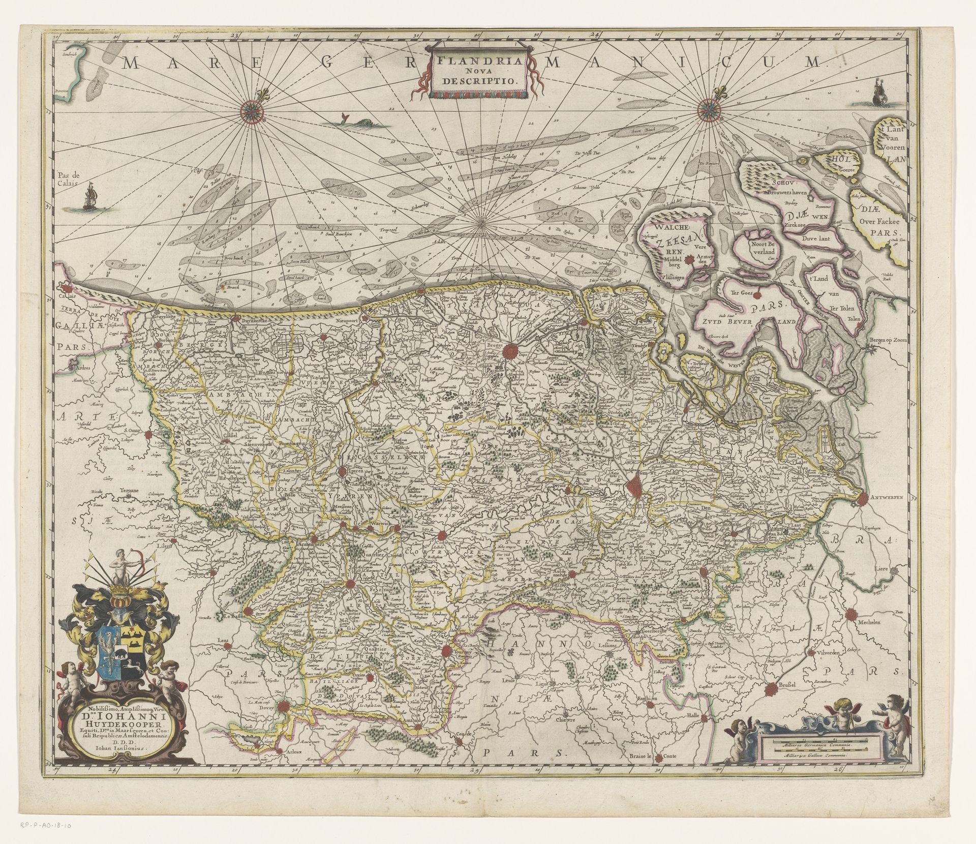 Kaart van Vlaanderen en Zeeland by Anonymous