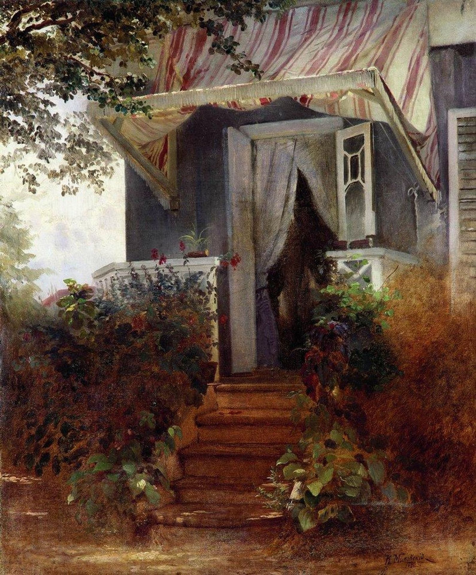 On the Steps by Konstantin Egorovich Makovsky