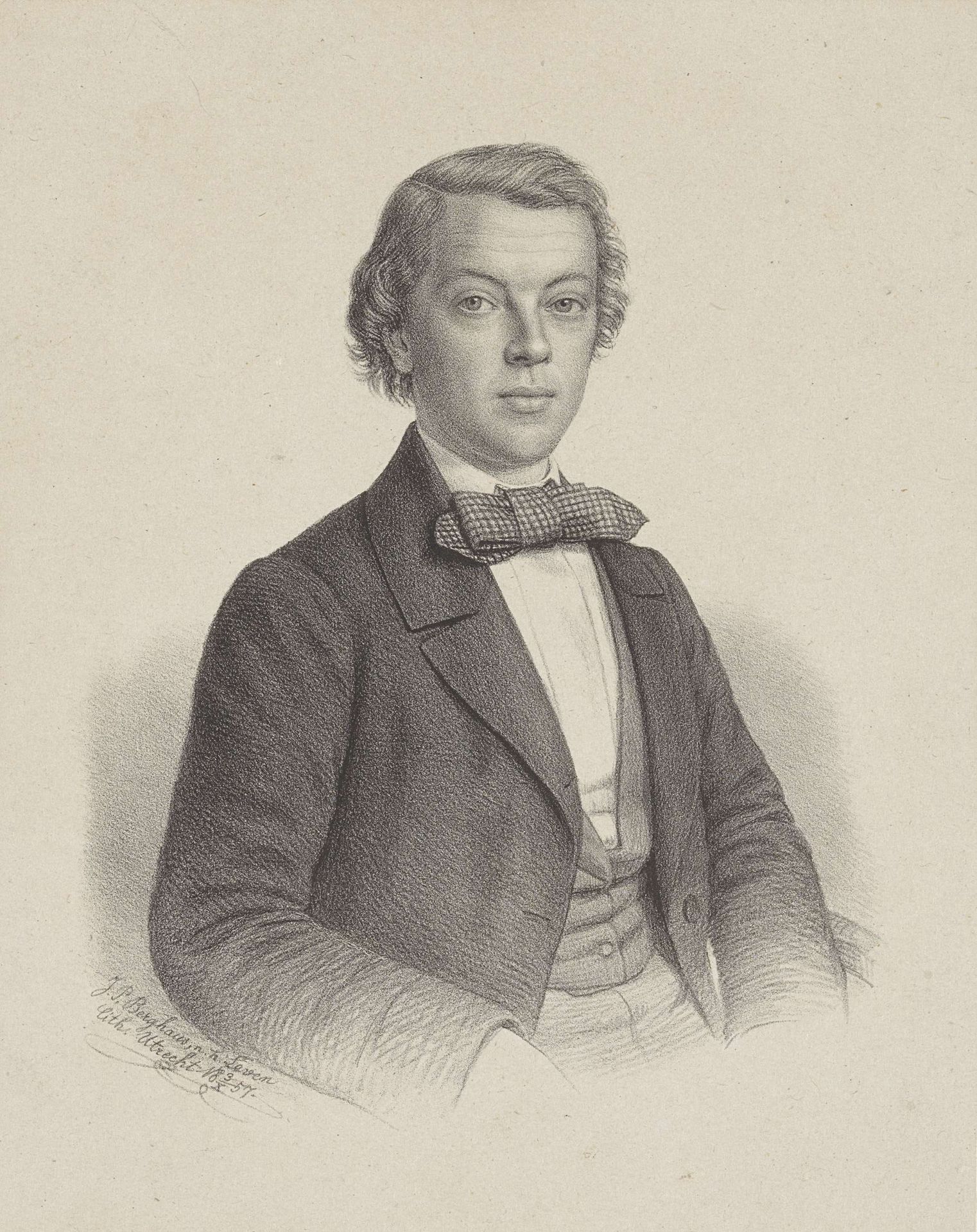 Portret van een onbekende man by Johann Peter Berghaus