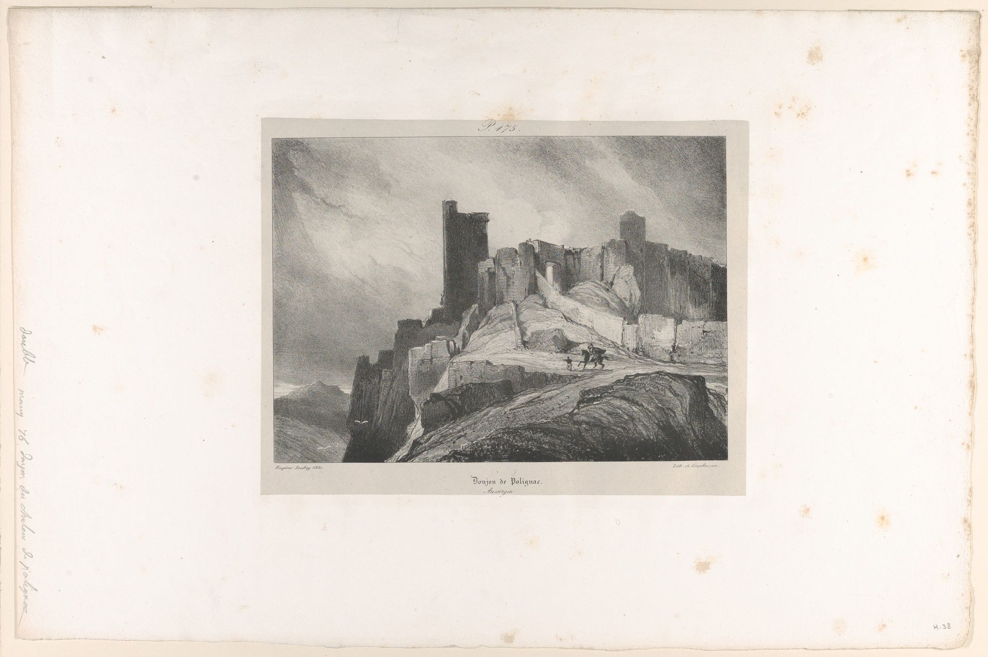 The Dungeon of Polignac by Eugène Isabey