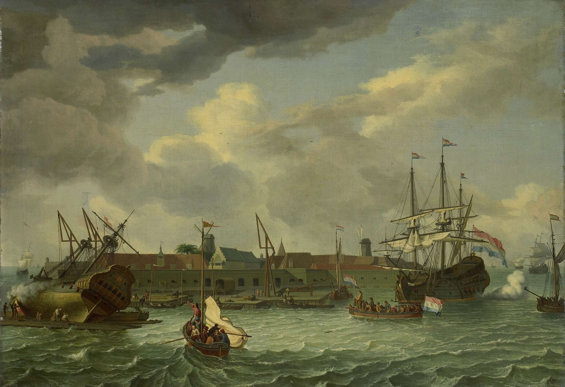 The Island of Onrust near Batavia (Jakarta) by Abraham Storck