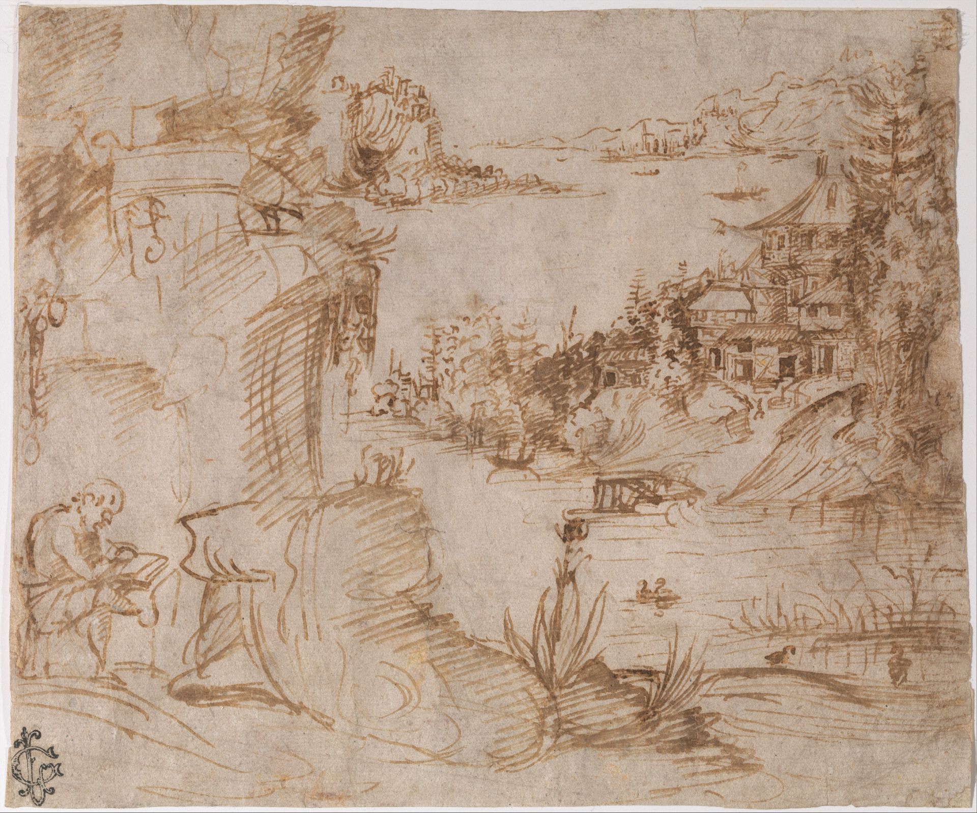 Landscape with Figure by The Veneto