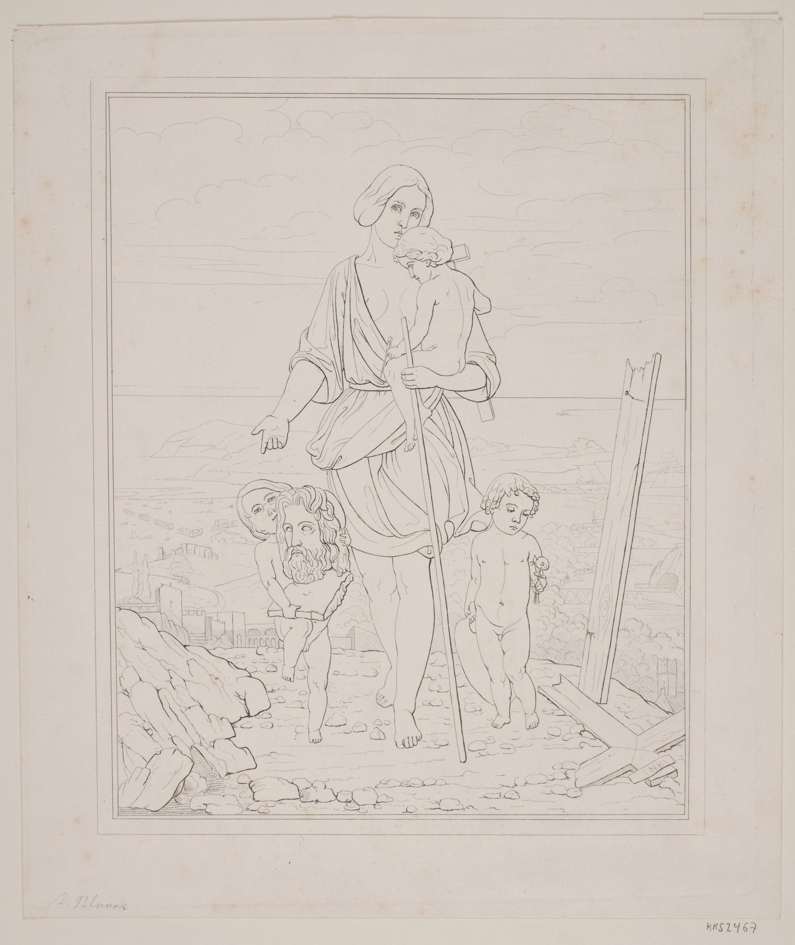 Allegori over kunstens genius by Ditlev Blunck