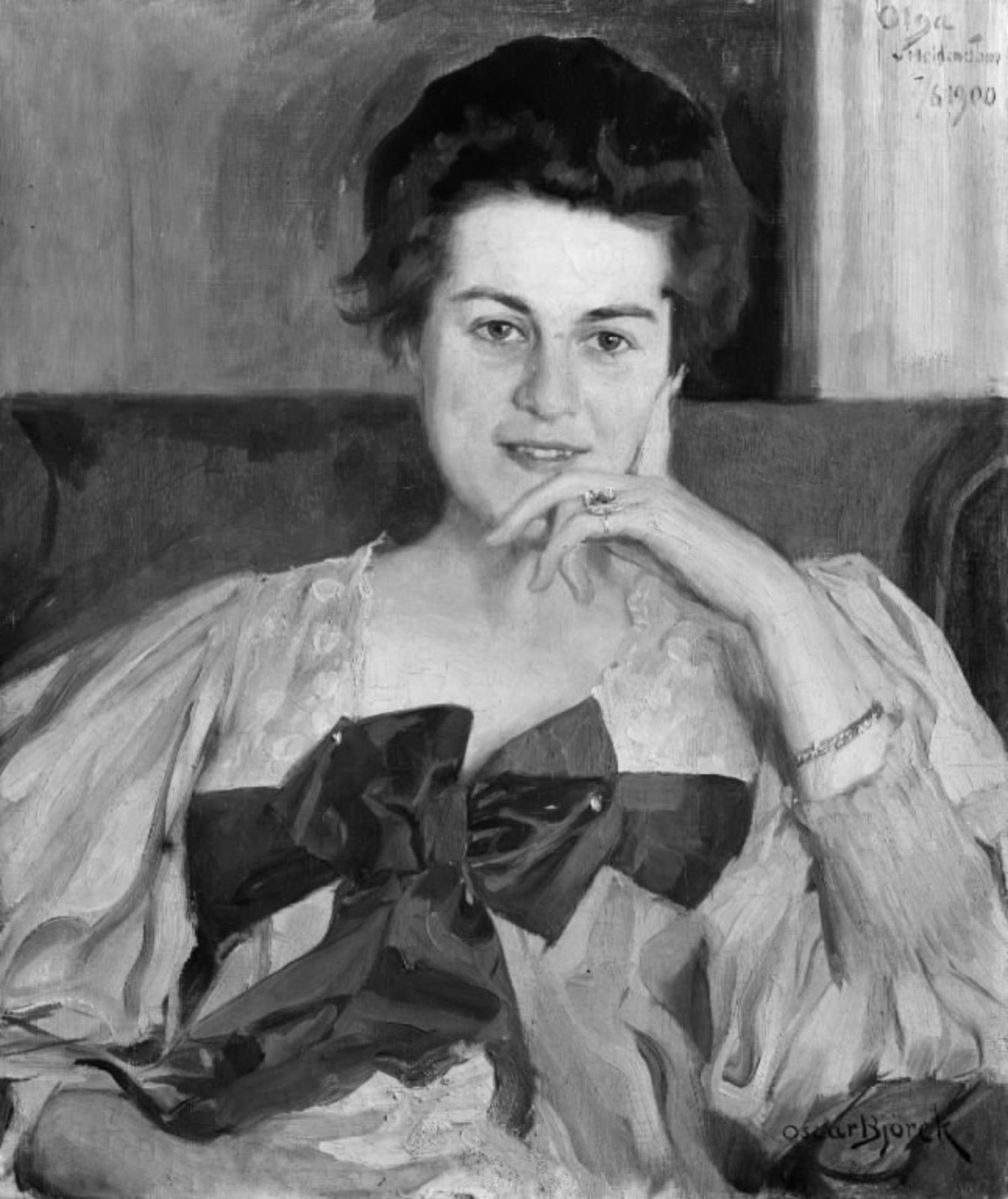 Portrait of a Lady. Olga von Heidenstam by Oscar Björck