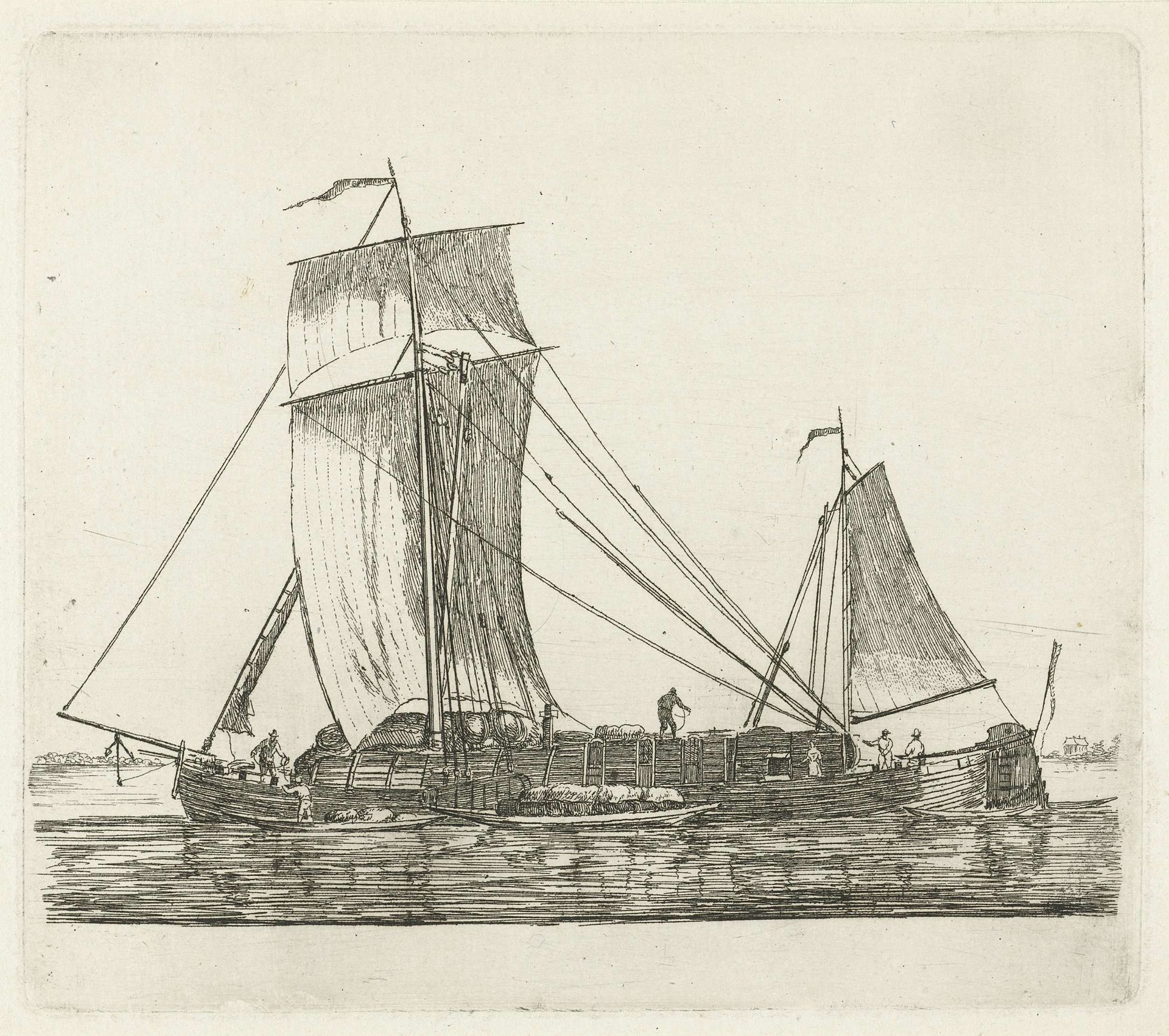 Keulenaar met vracht by Gerrit Groenewegen