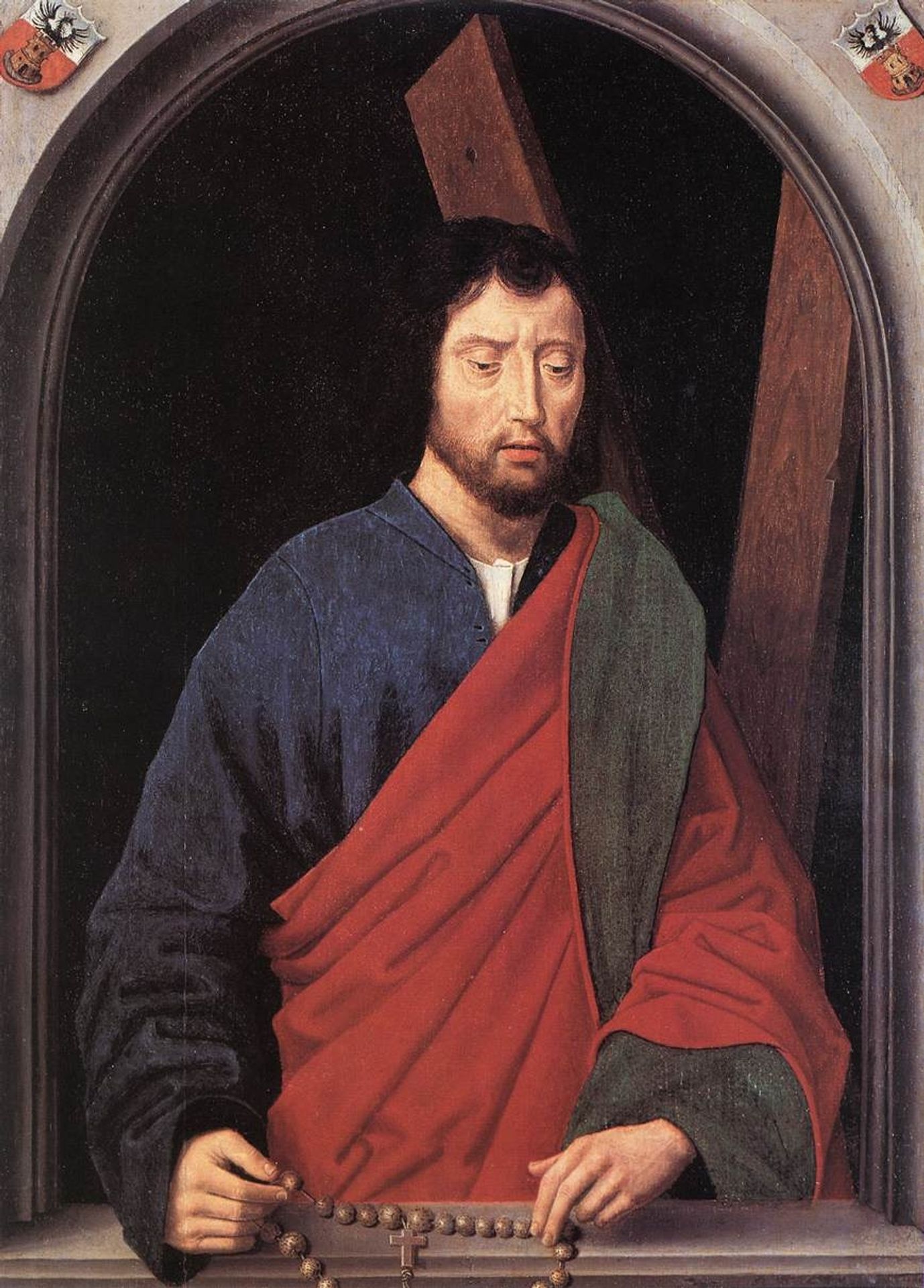 St. Andrew (left wing of a diptych, reverse) by Hans Memling