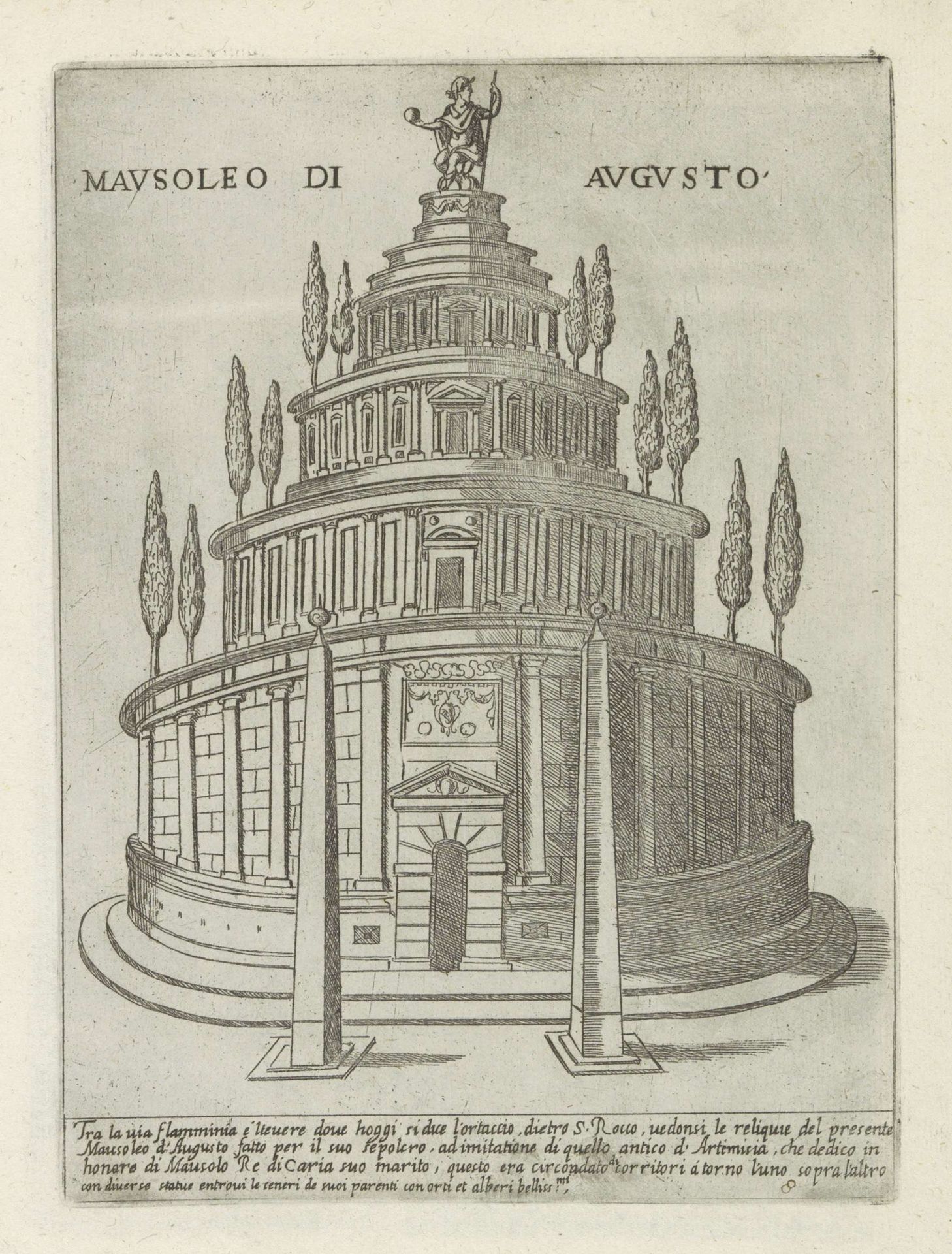 Mausoleum van Augustus te Rome by Giovanni Maggi