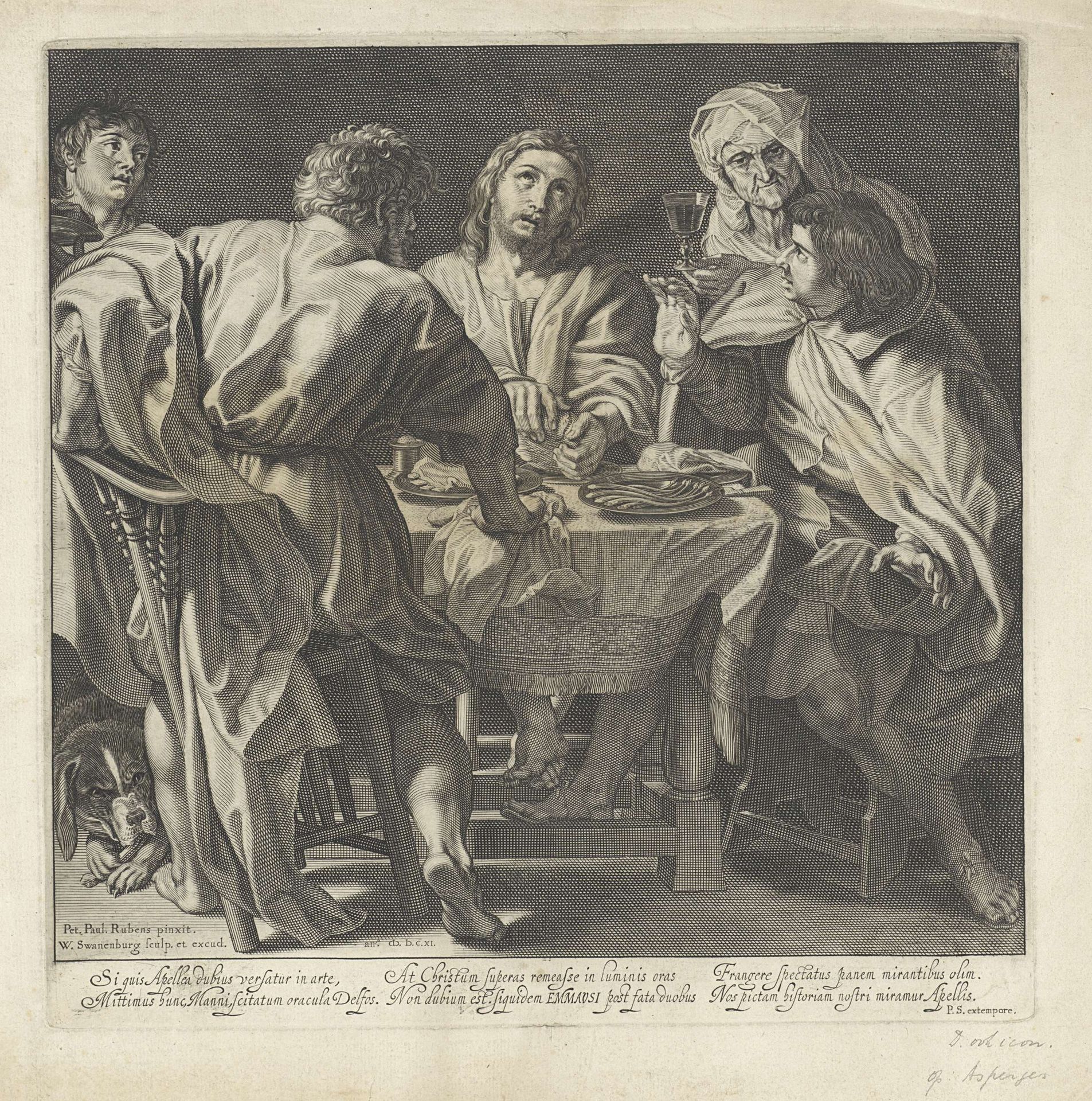 Maaltijd in Emmaüs by Willem van Swanenburg